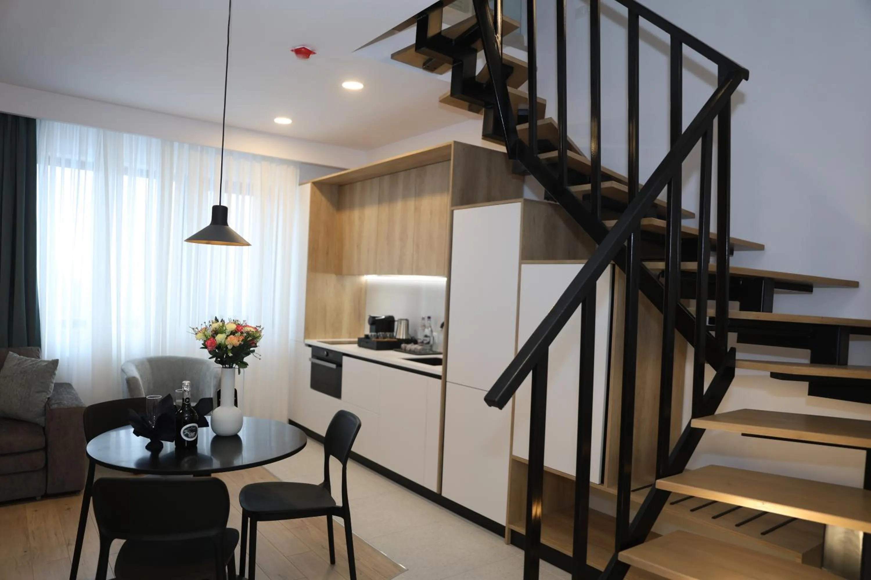 Kitchen or kitchenette in Montan-Aparthotel