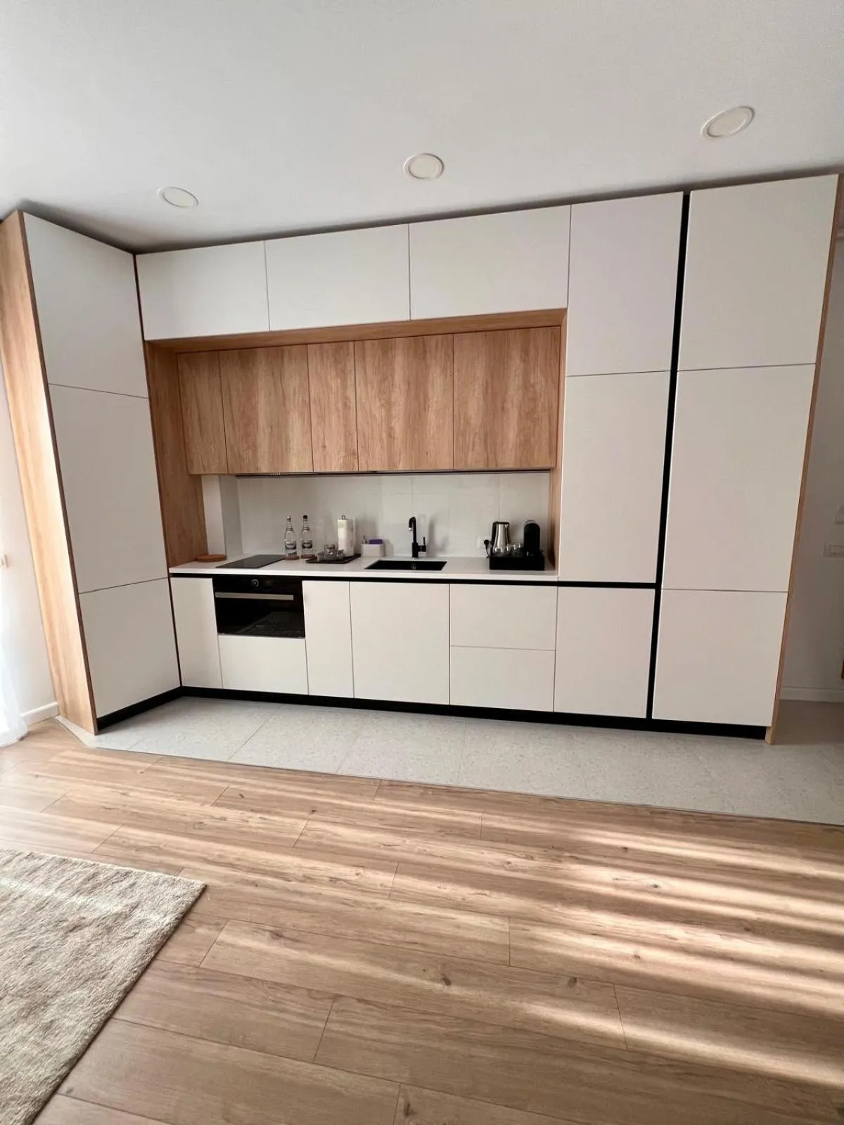 Kitchen or kitchenette in Montan-Aparthotel