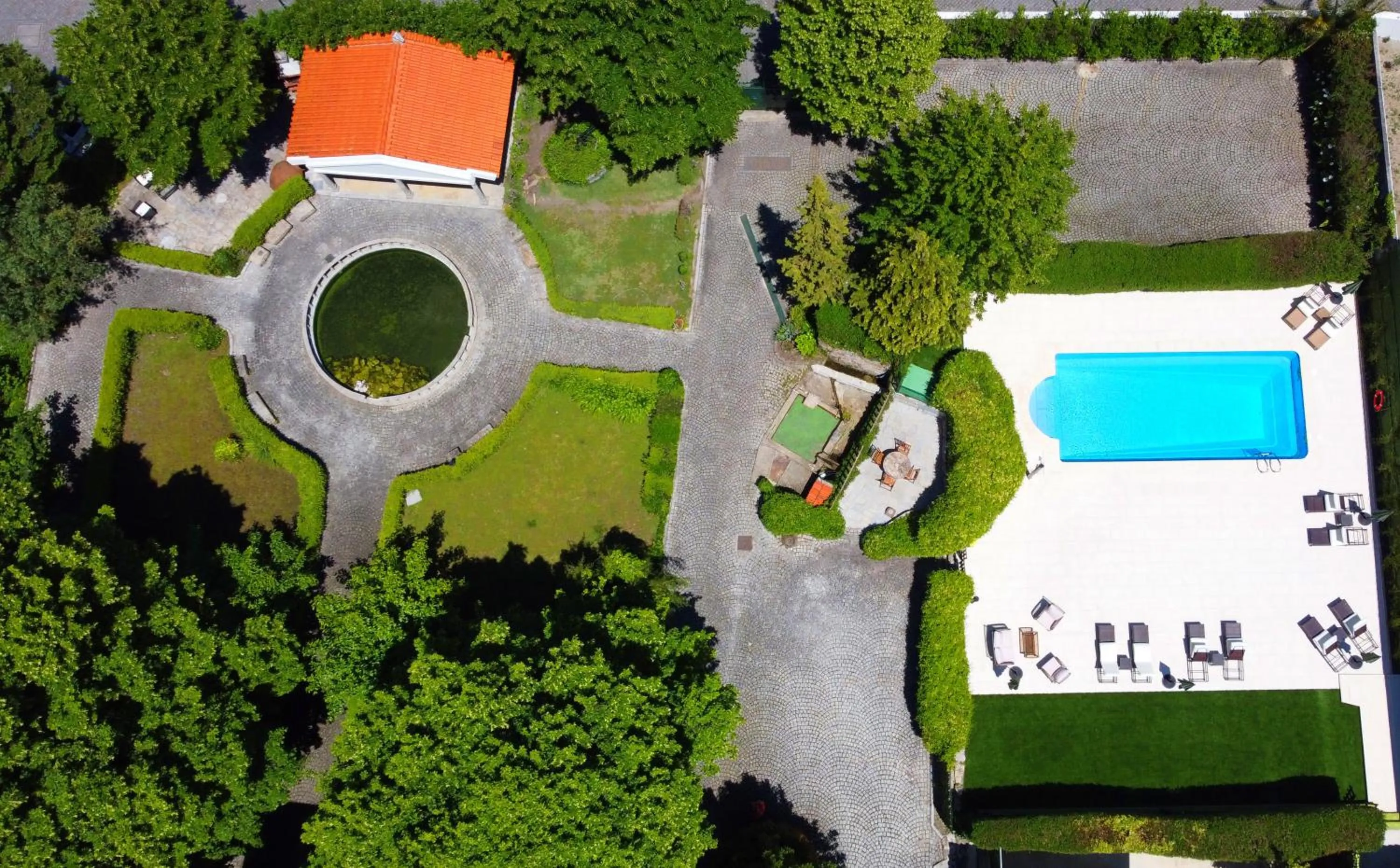 Bird's eye view in Solar das Tilias - Historic House