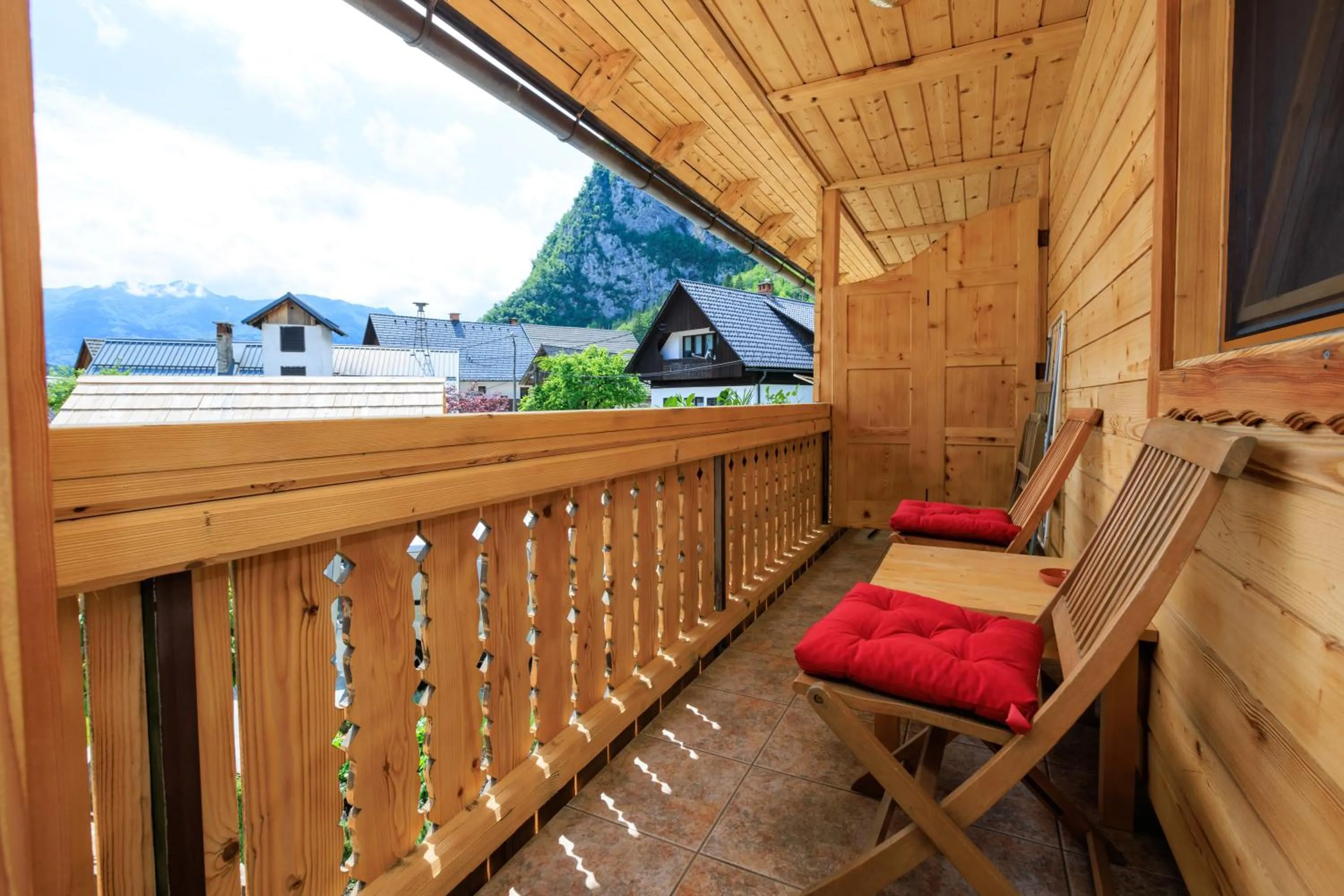 Balcony/Terrace in Apartmaji Katrnjek