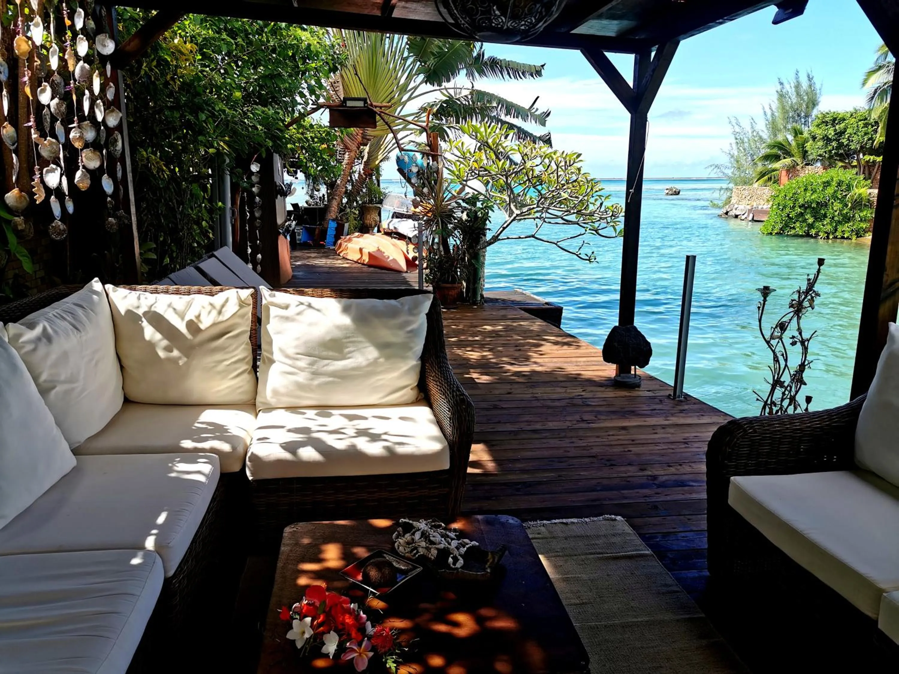 Patio in Hôtel Fenua Mata'i'oa