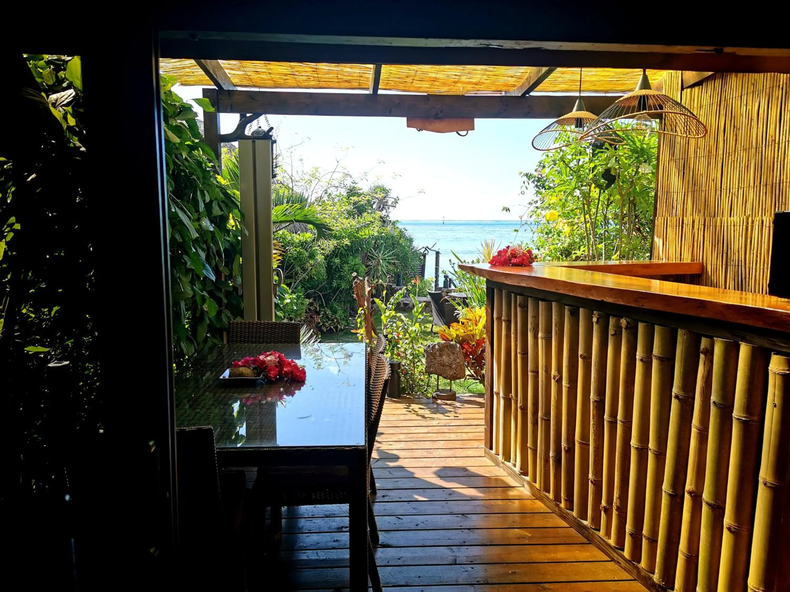 Patio in Hôtel Fenua Mata'i'oa