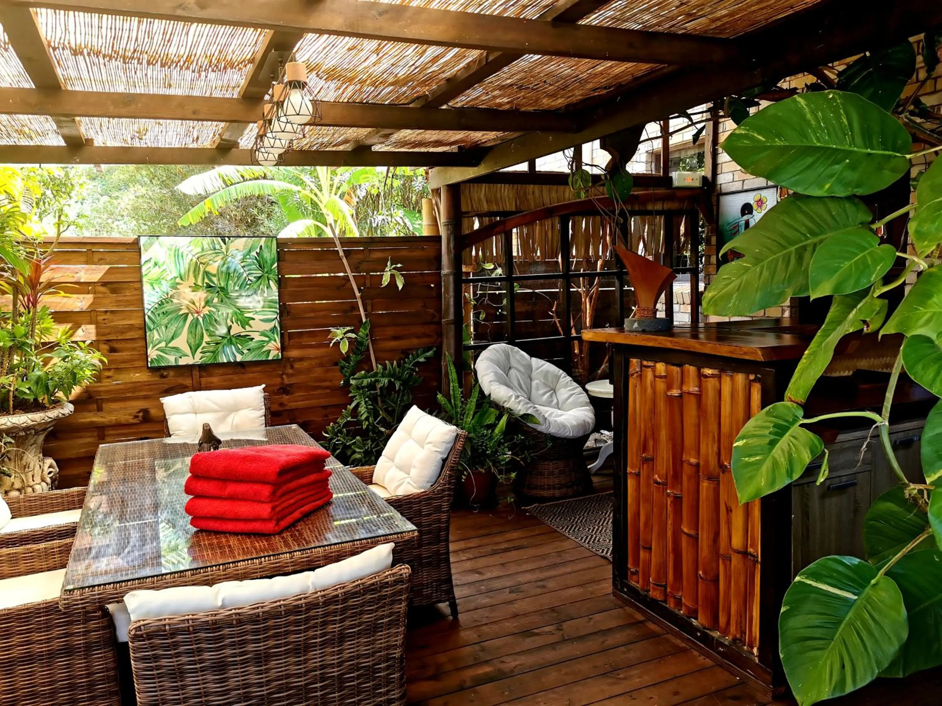 Patio in Hôtel Fenua Mata'i'oa