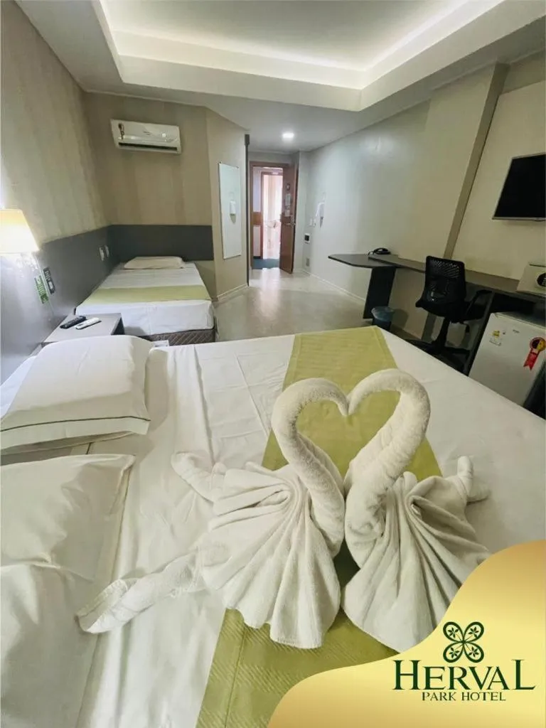 Bed in Herval Park Hotel