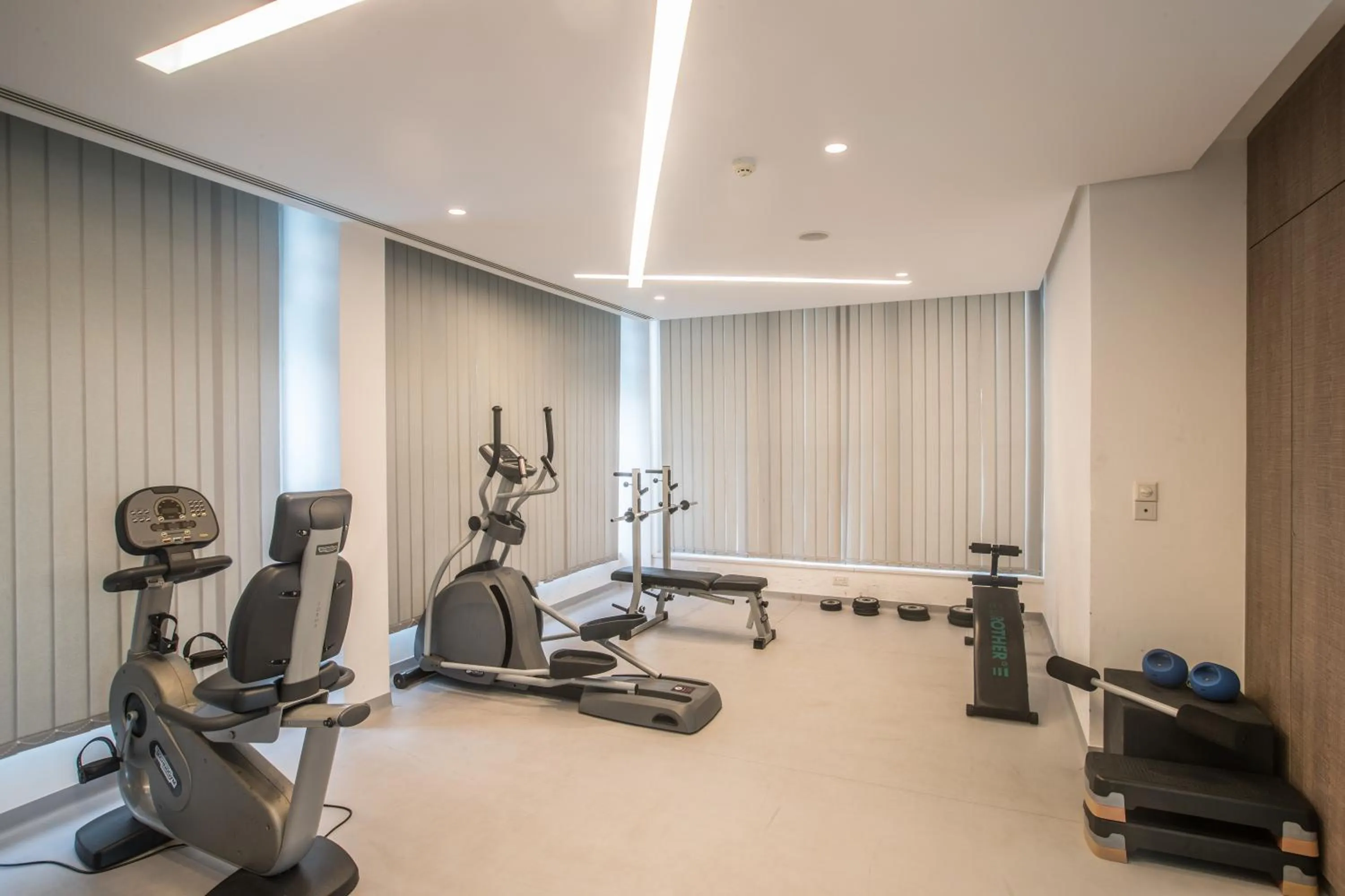 Fitness centre/facilities in Vassos Nissi Plage Hotel & Spa