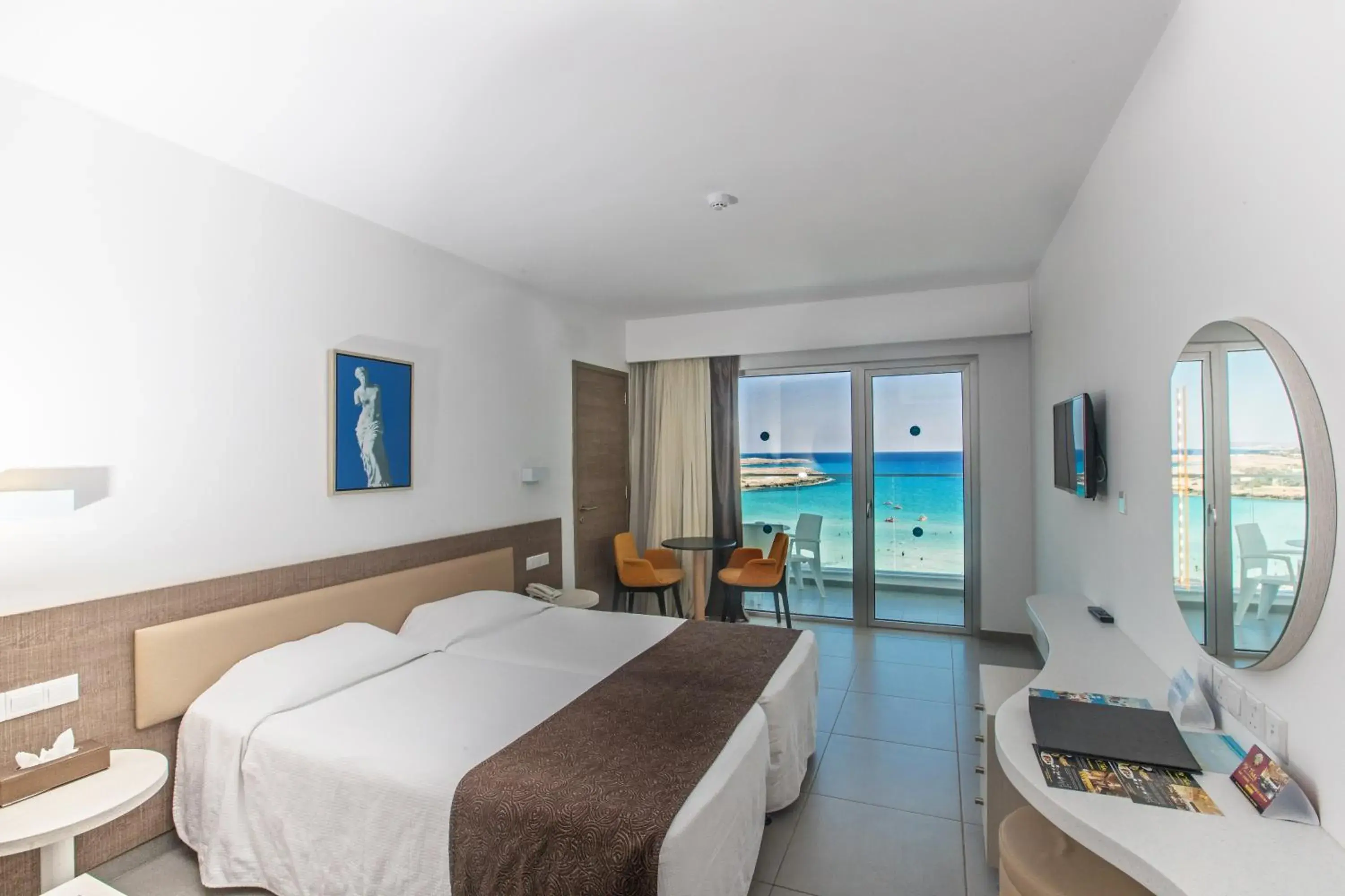 Bedroom, Bed in Vassos Nissi Plage Hotel & Spa Bedroom, Bed in Vassos Nissi Plage Hotel & Spa