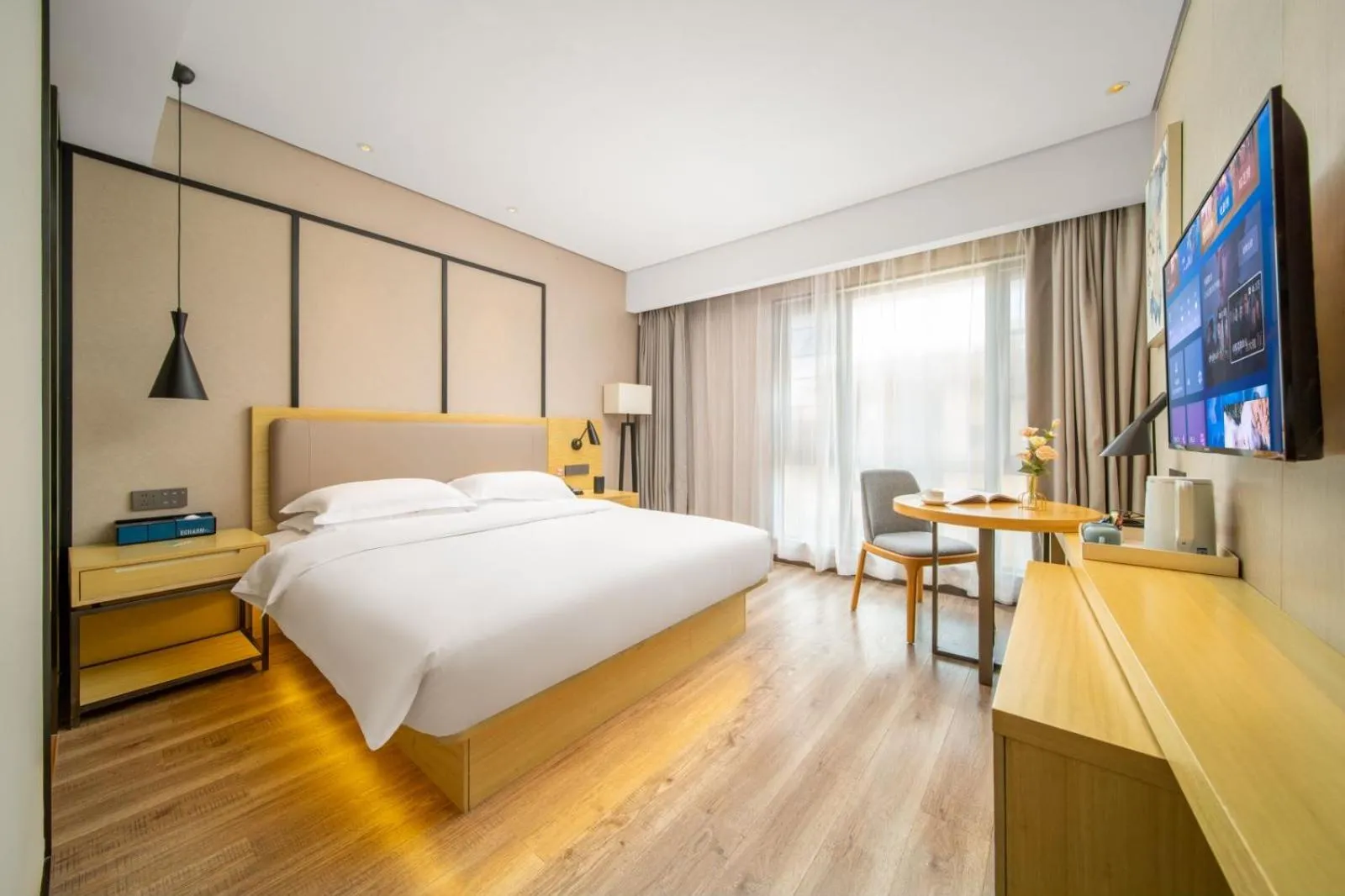 Bed in Echarm Hotel Kunming Changshui International Airport