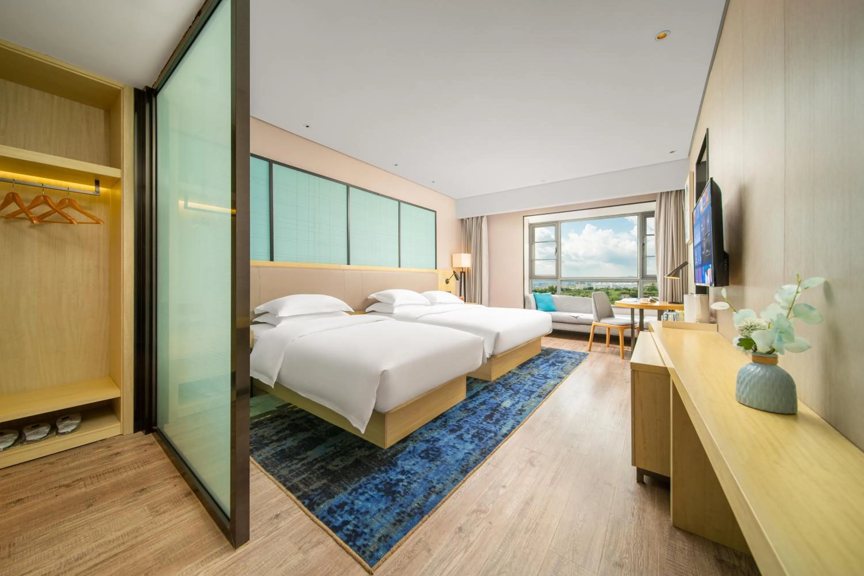 Bed in Echarm Hotel Kunming Changshui International Airport