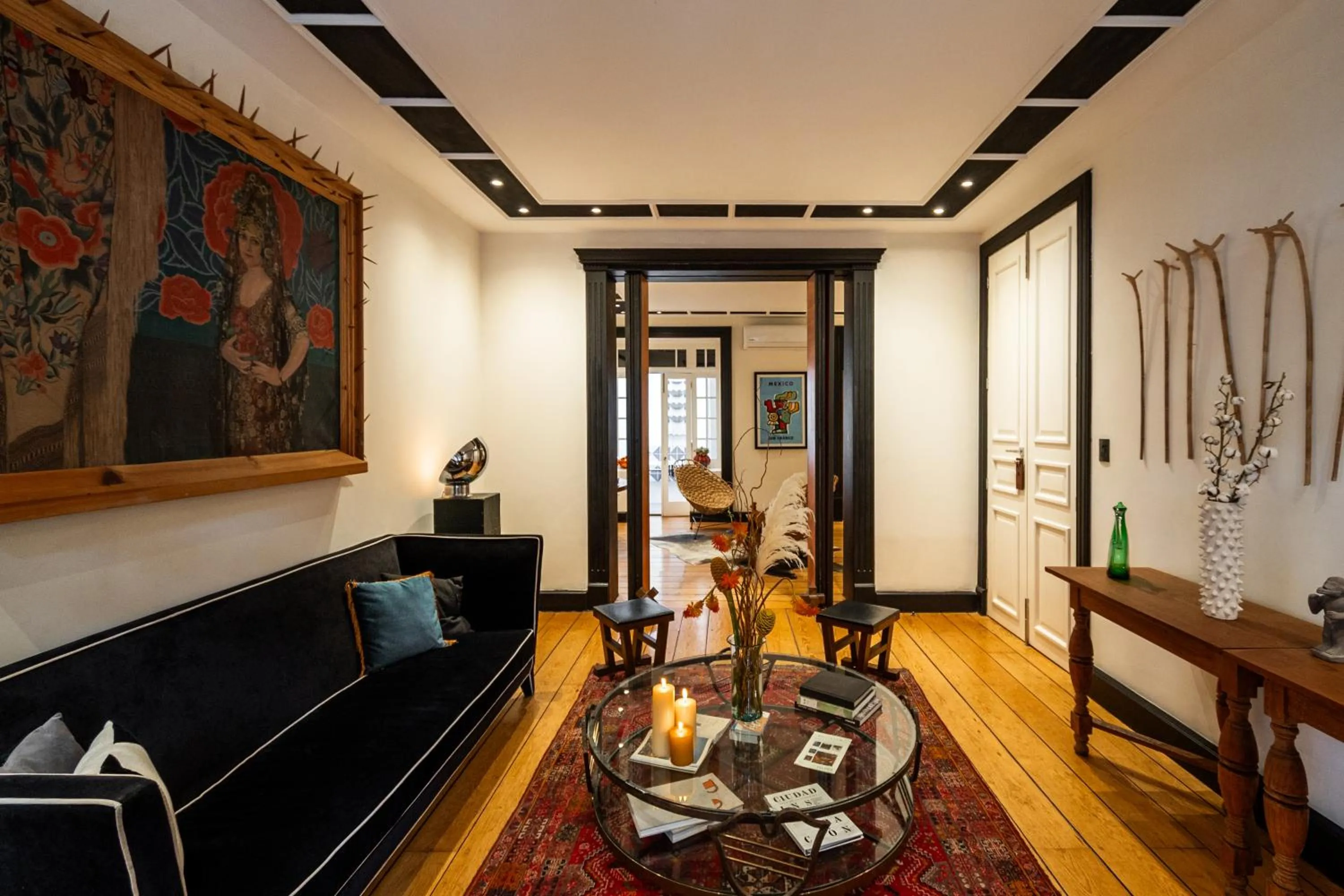 Living room in La Valise Mexico City, Member of Small Luxury Hotels