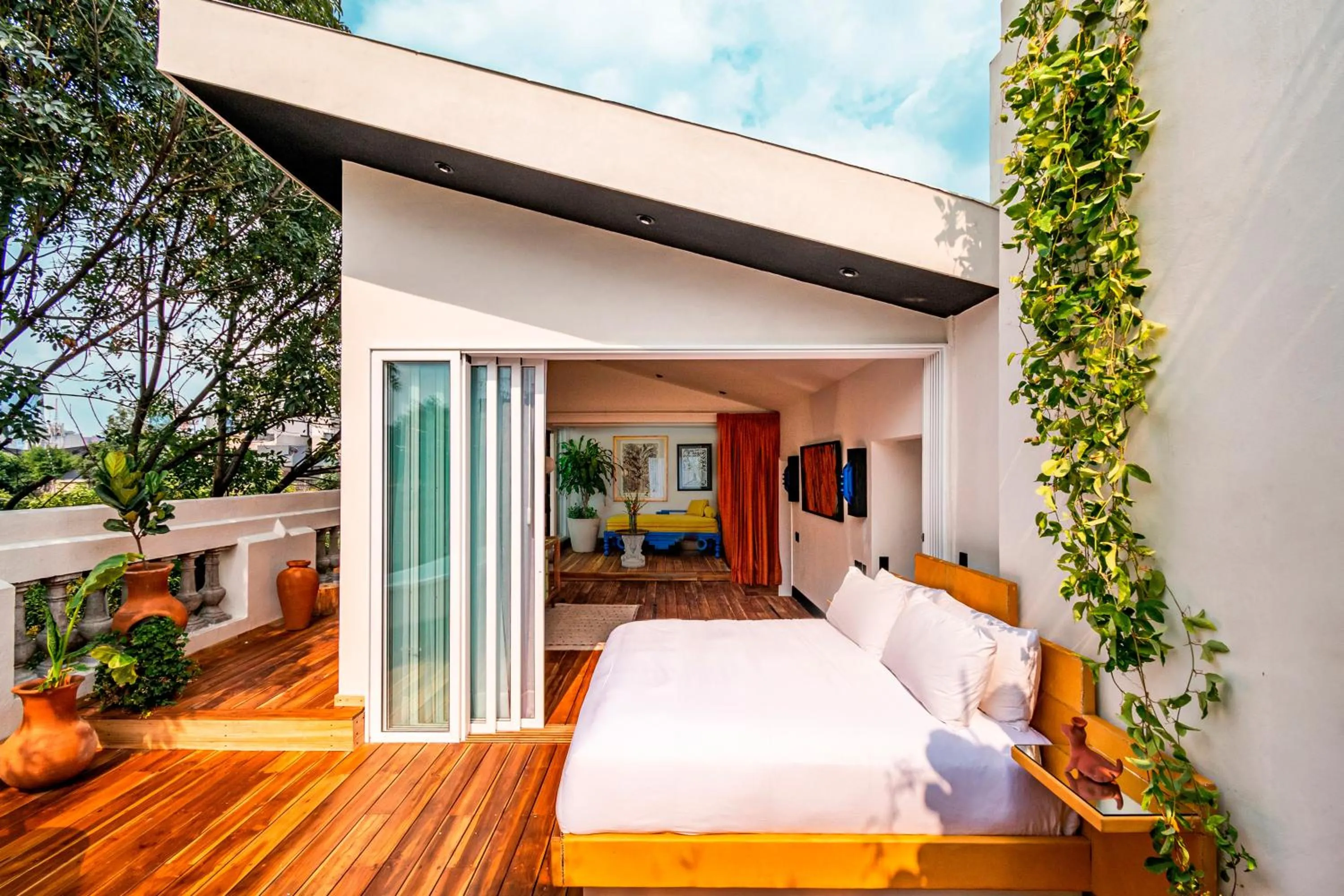 Balcony/Terrace in La Valise Mexico City, Member of Small Luxury Hotels