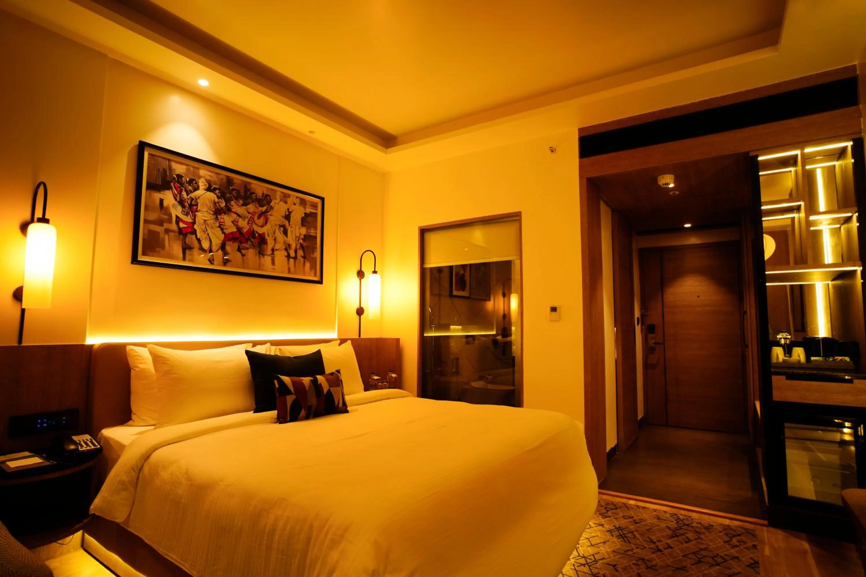 Bed in Ishaan Sarovar Portico Deoghar