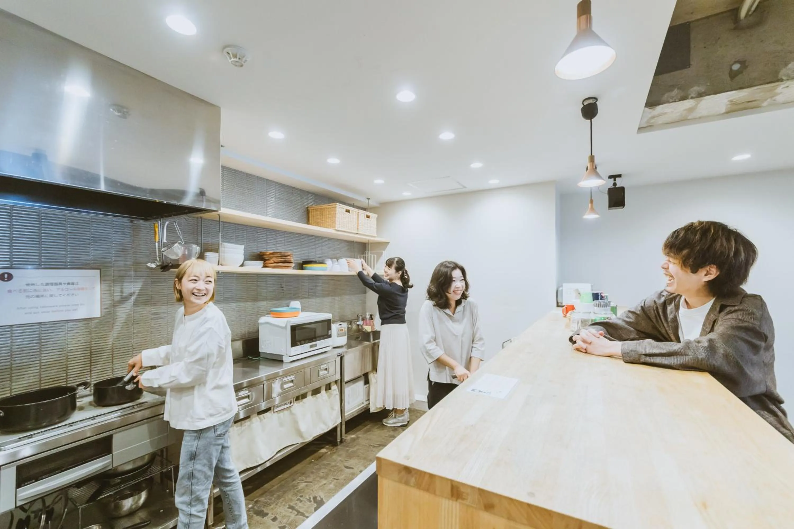 Communal kitchen in Grand Hostel LDK Sapporo