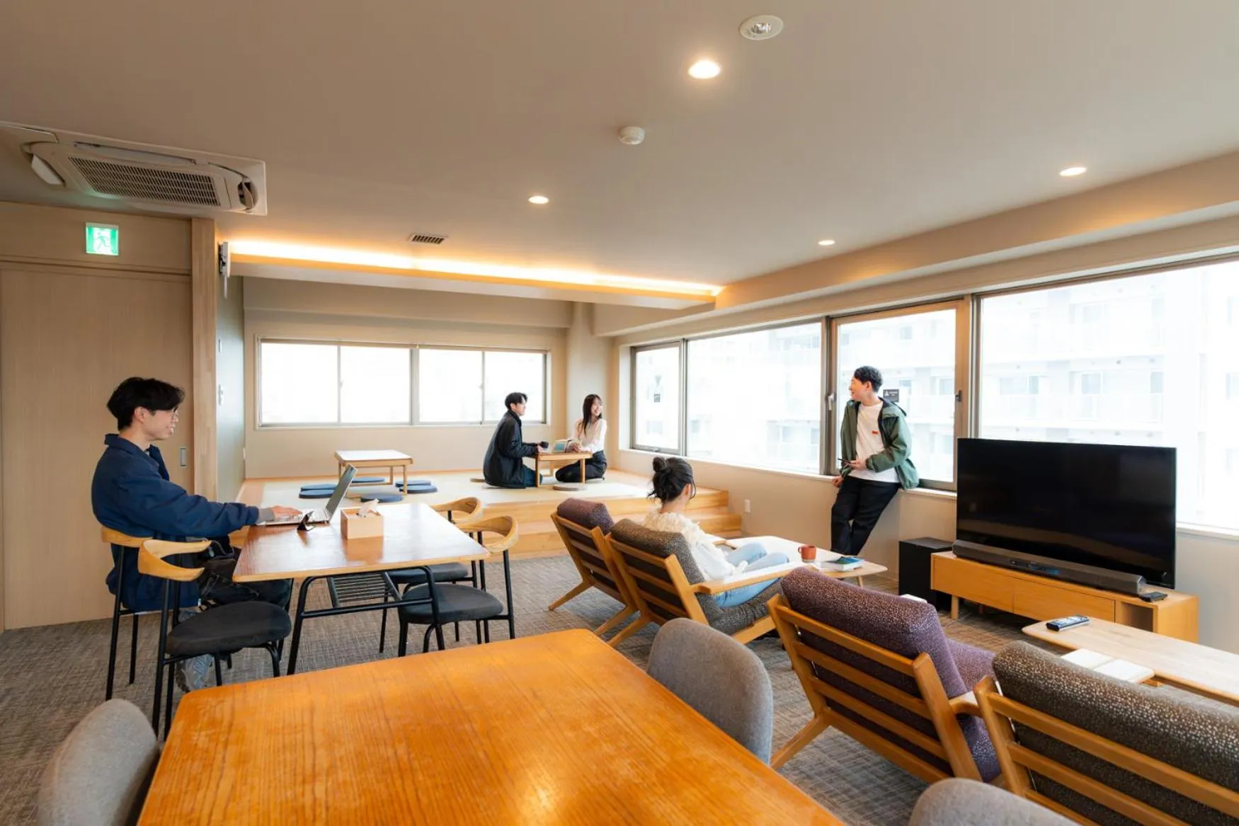 Communal lounge/ TV room in Grand Hostel LDK Sapporo