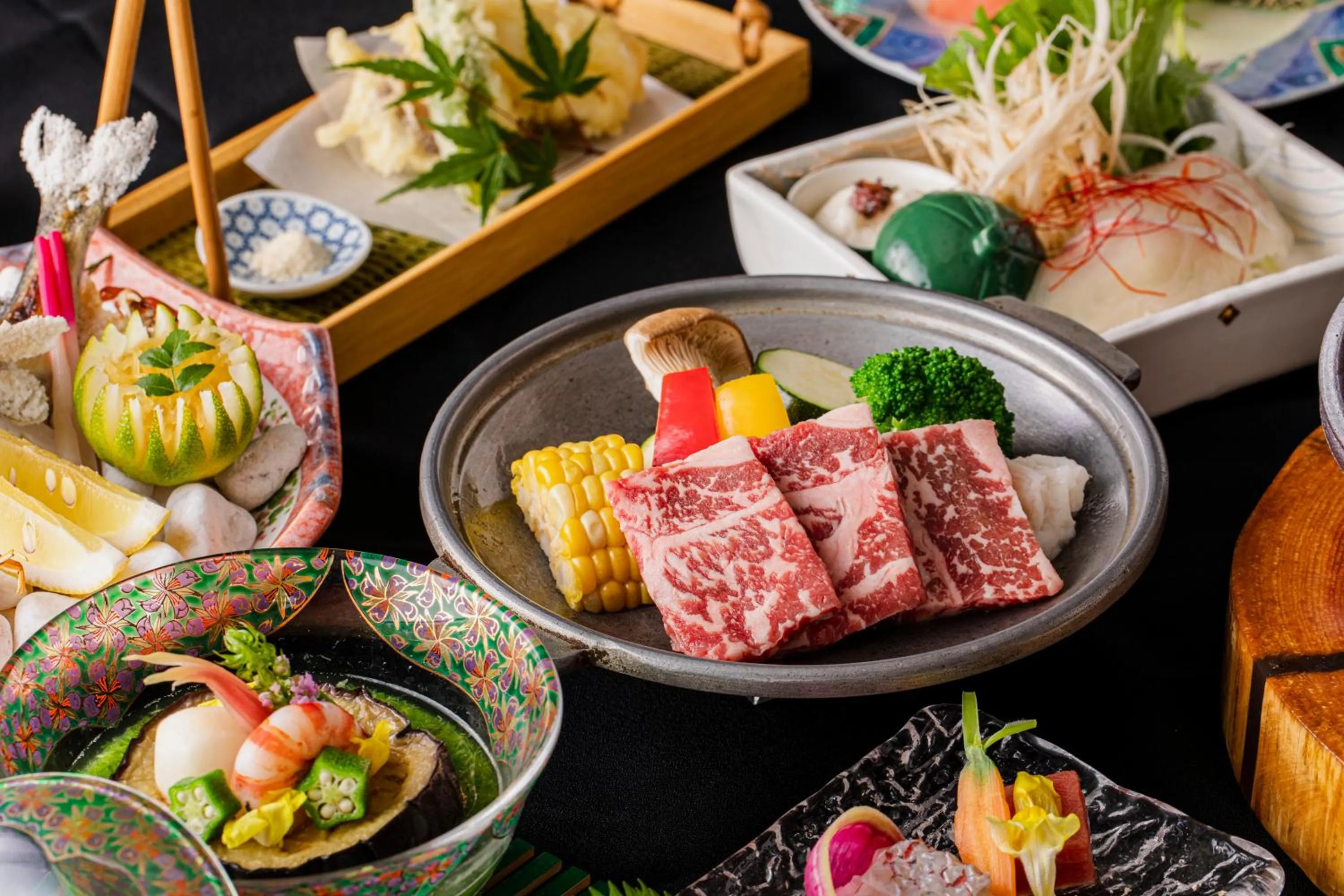 Dinner in Yufuin Kotobuki Hananosho