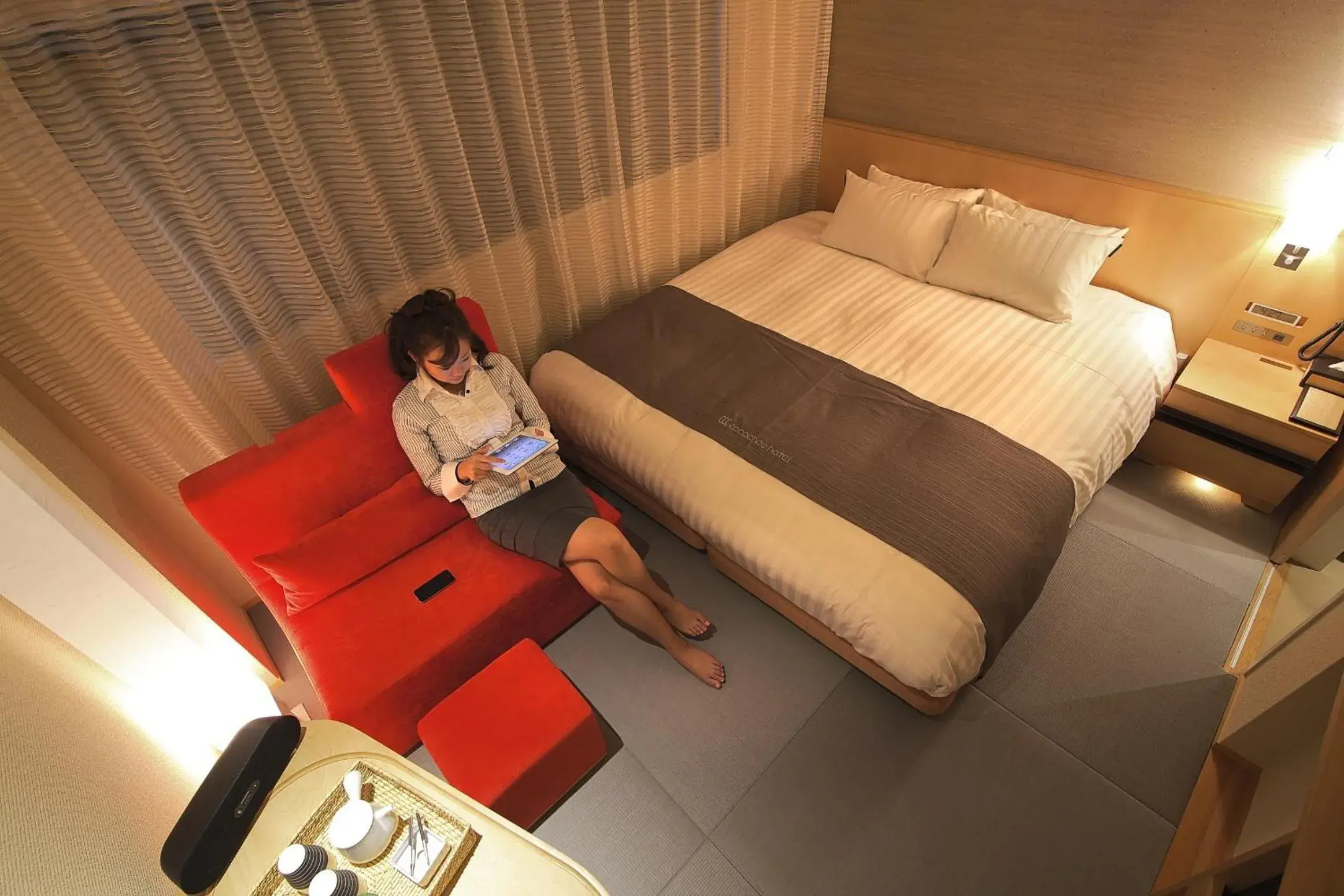 Bedroom, Bed in Cocochee Hotel Numazu Bedroom, Bed in Cocochee Hotel Numazu