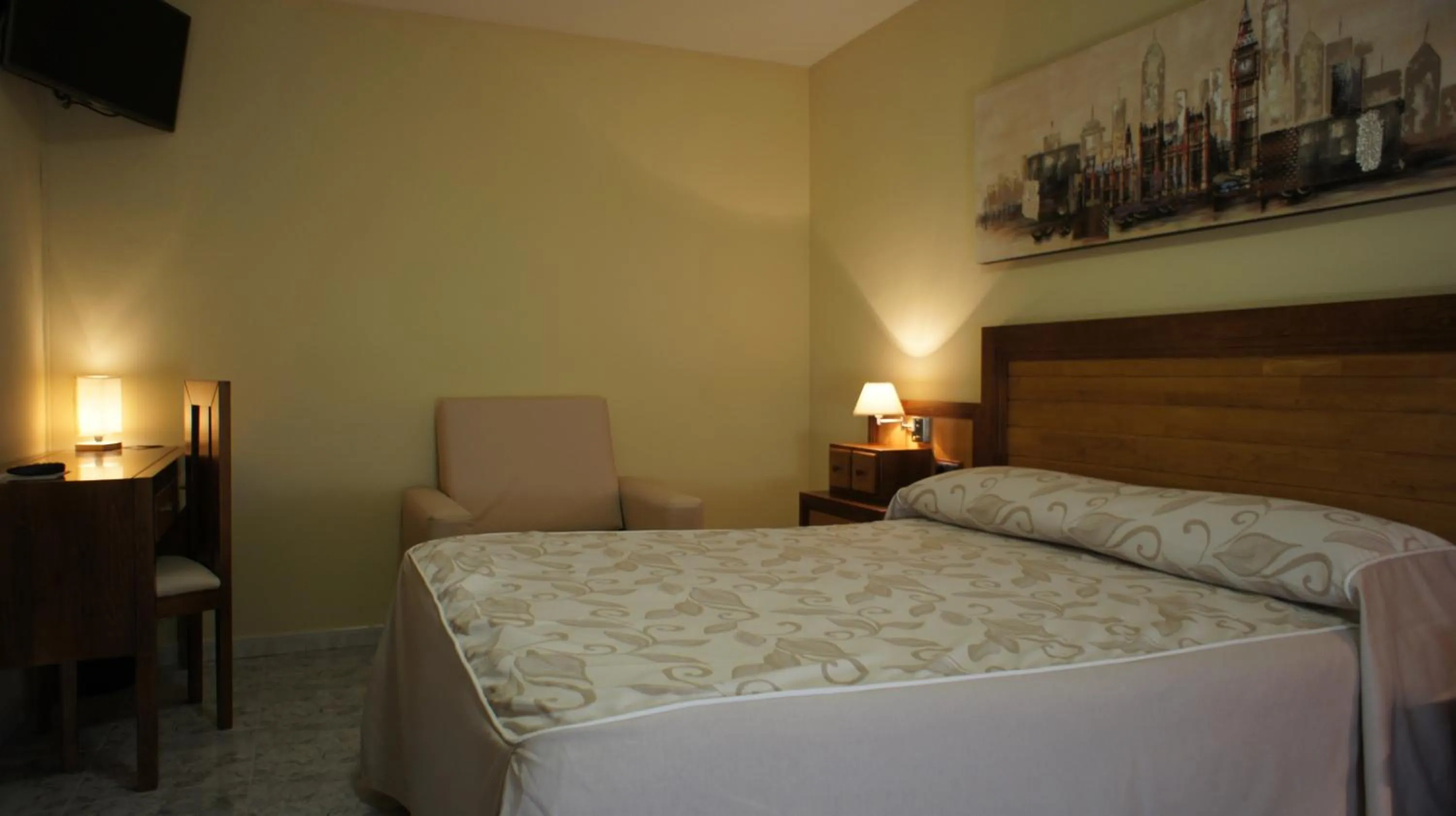 Decorative detail, Bed in Hotel Puente Romano