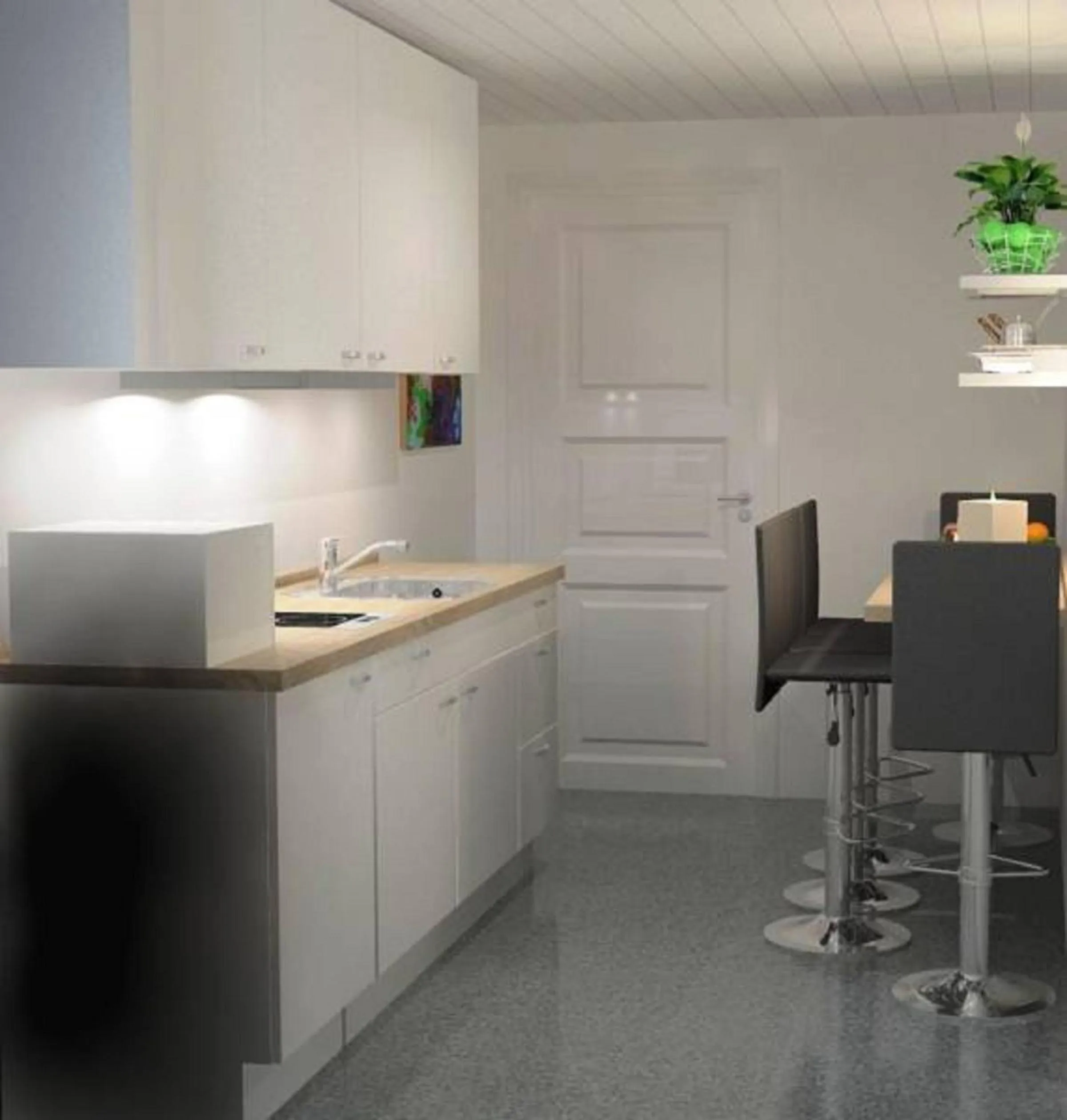 Communal kitchen in Helts B&B - Helts Guesthouse