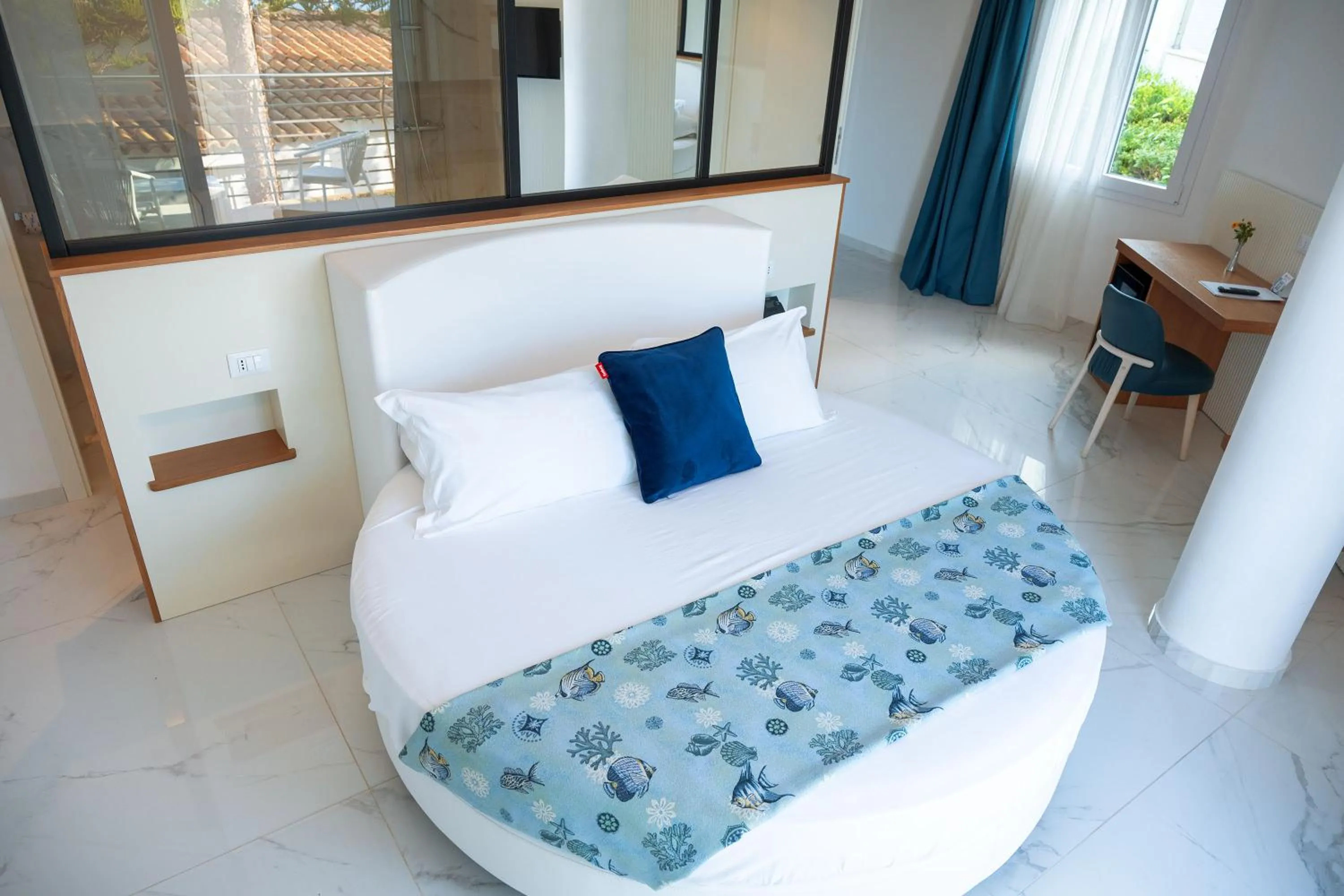 Bed in Hotel Villaggio Stromboli