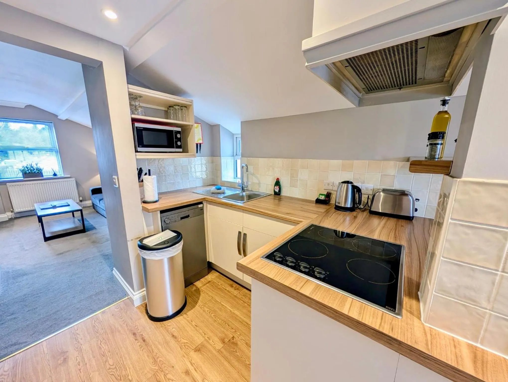 kitchen in Peartree Serviced Apartments
