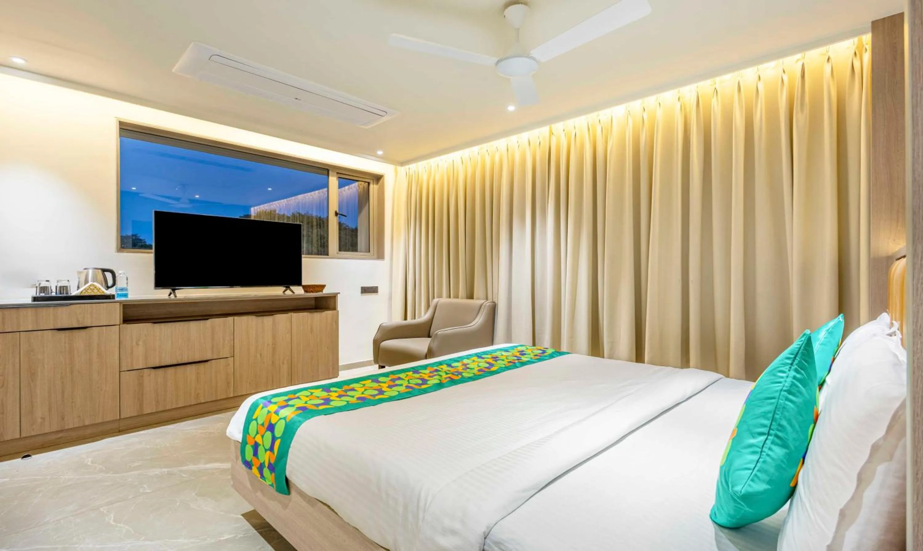 Bedroom, Bed in Treebo Premium Lalitha, RK Beach