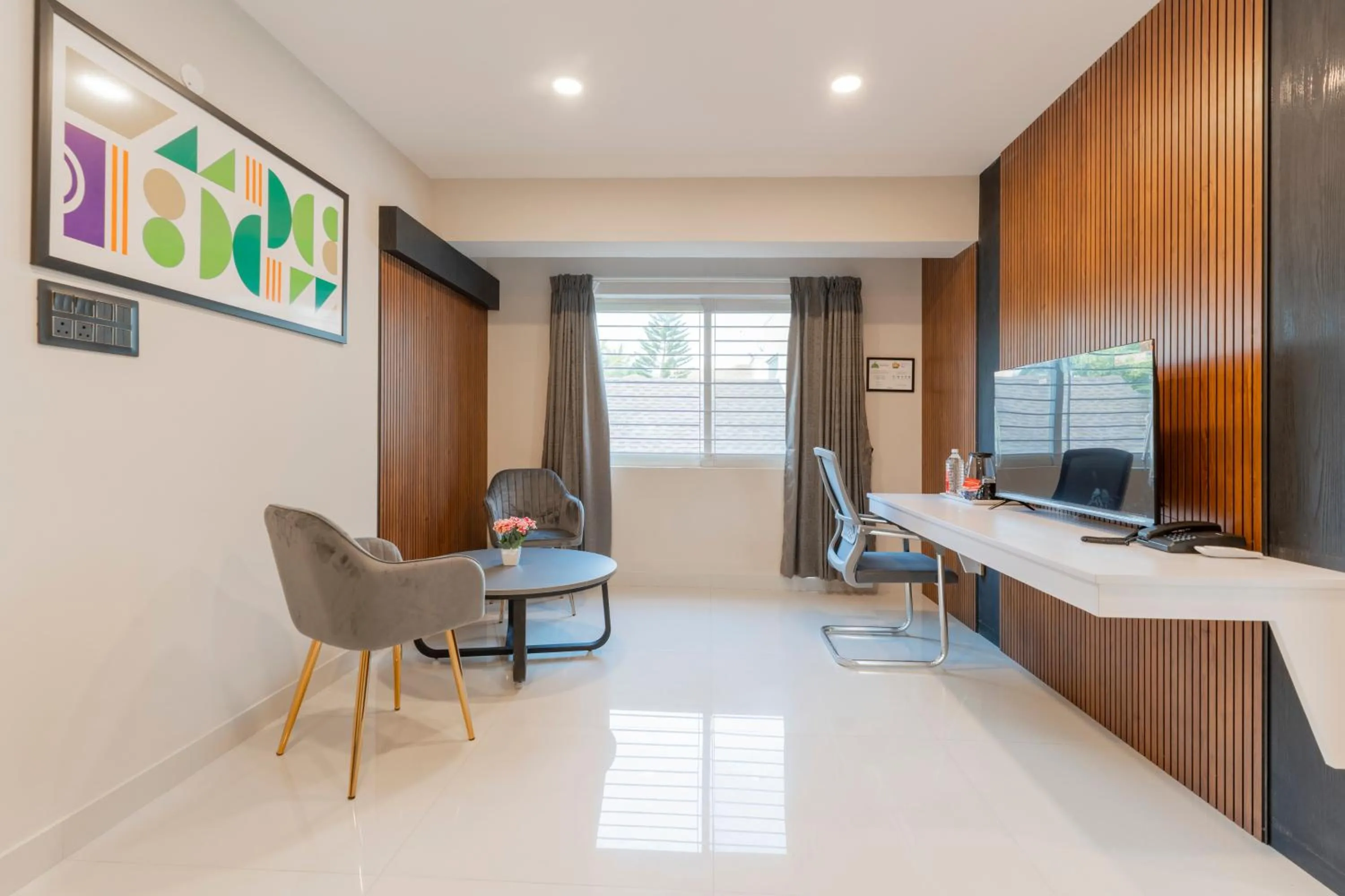 Bedroom in Treebo Sanmaya Retreat, 15 Mins From Mysore Palace