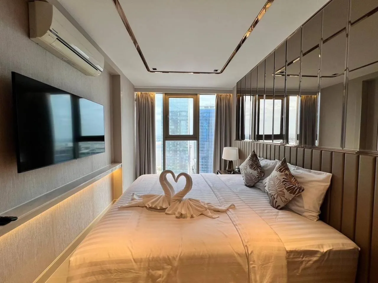 Bed in P Residence Phnom Penh