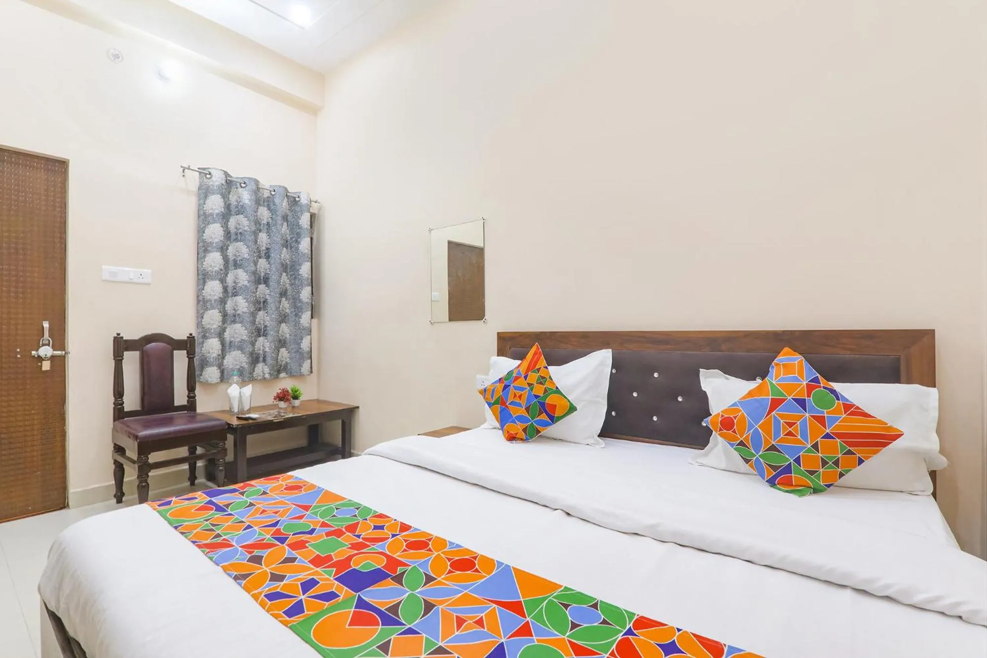 Bed in FabHotel RK Palace