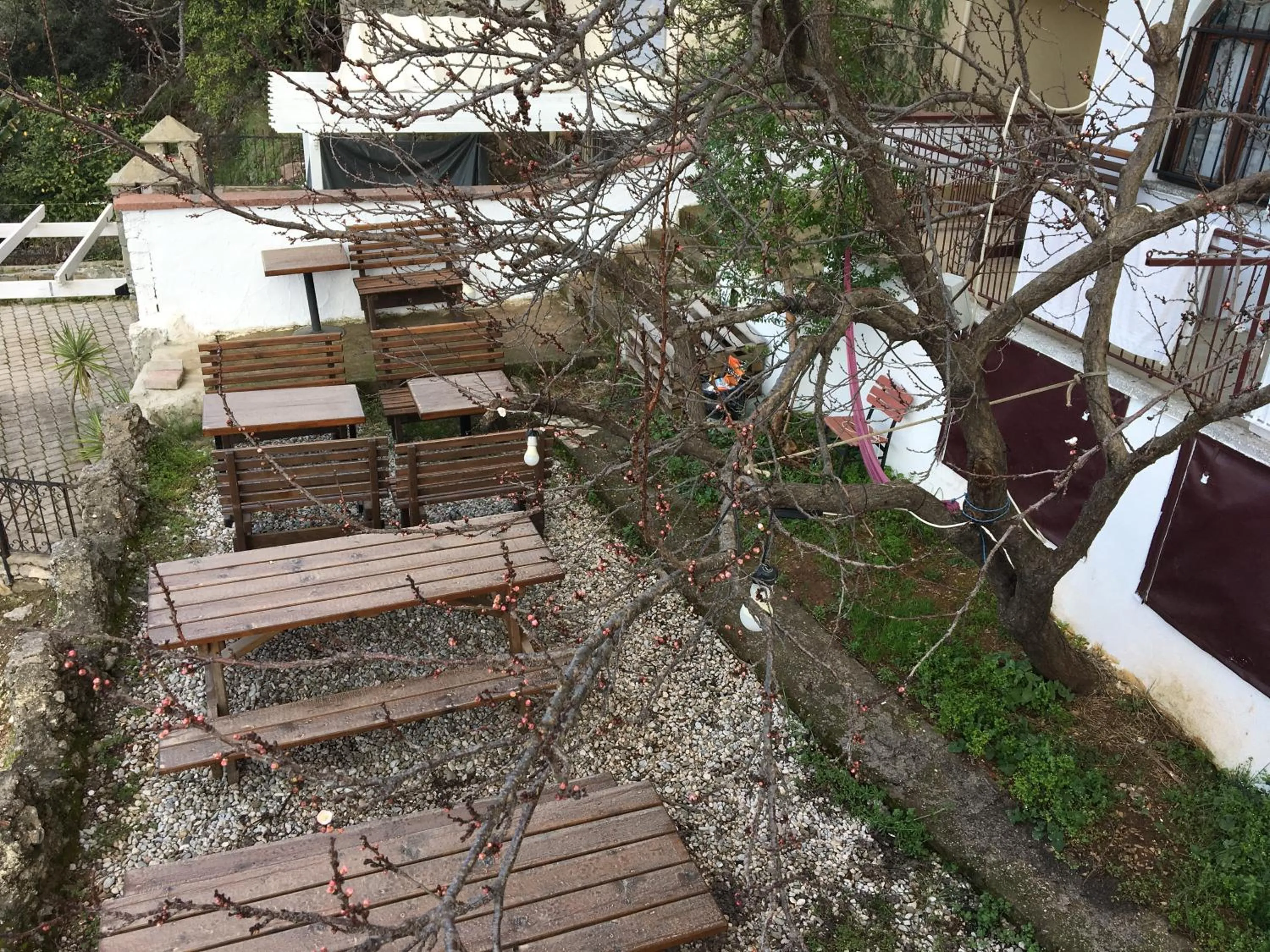 Patio in El Camino Hostel & Pub