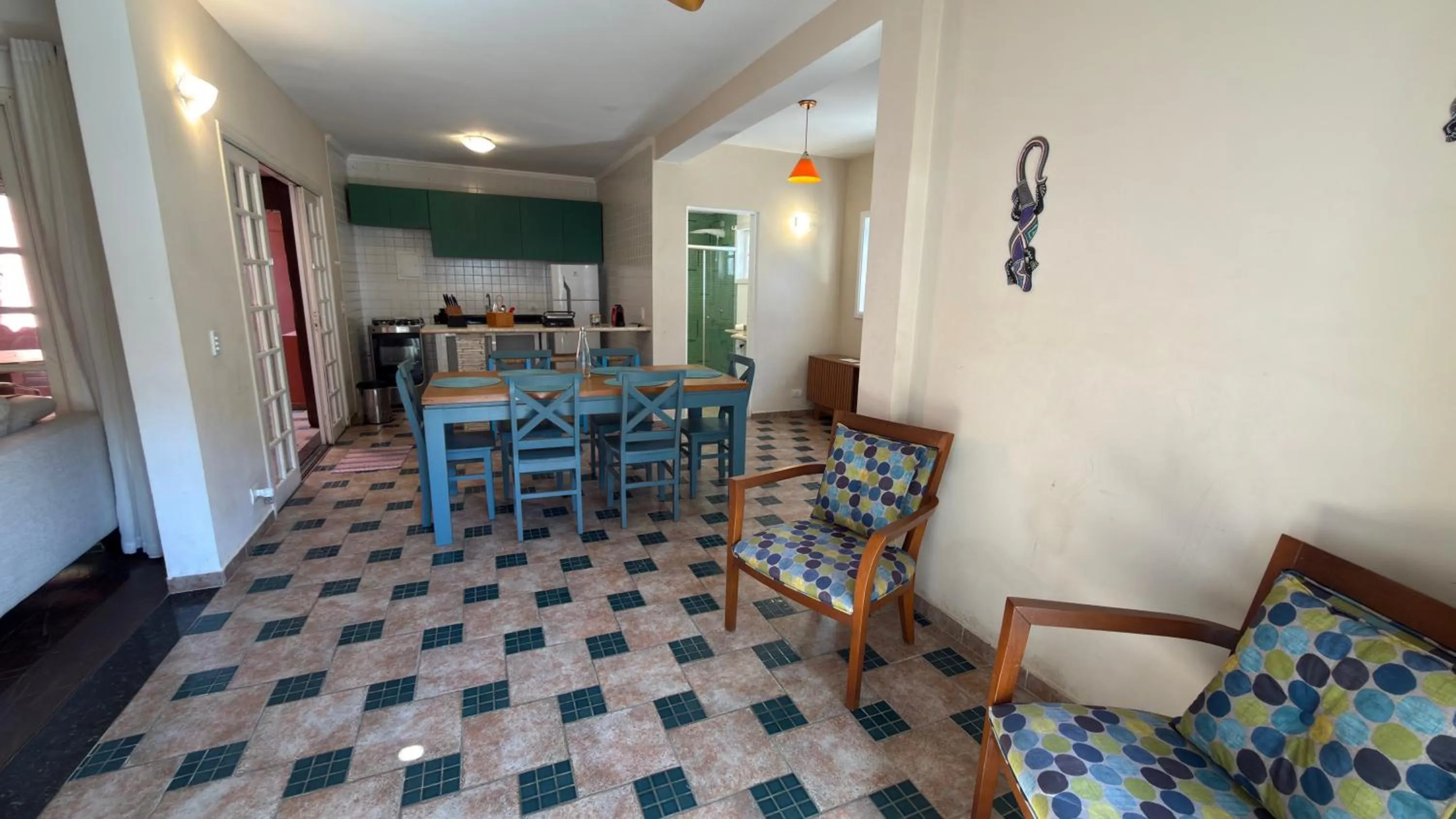 Seating area in Pousada Pantai Maresias