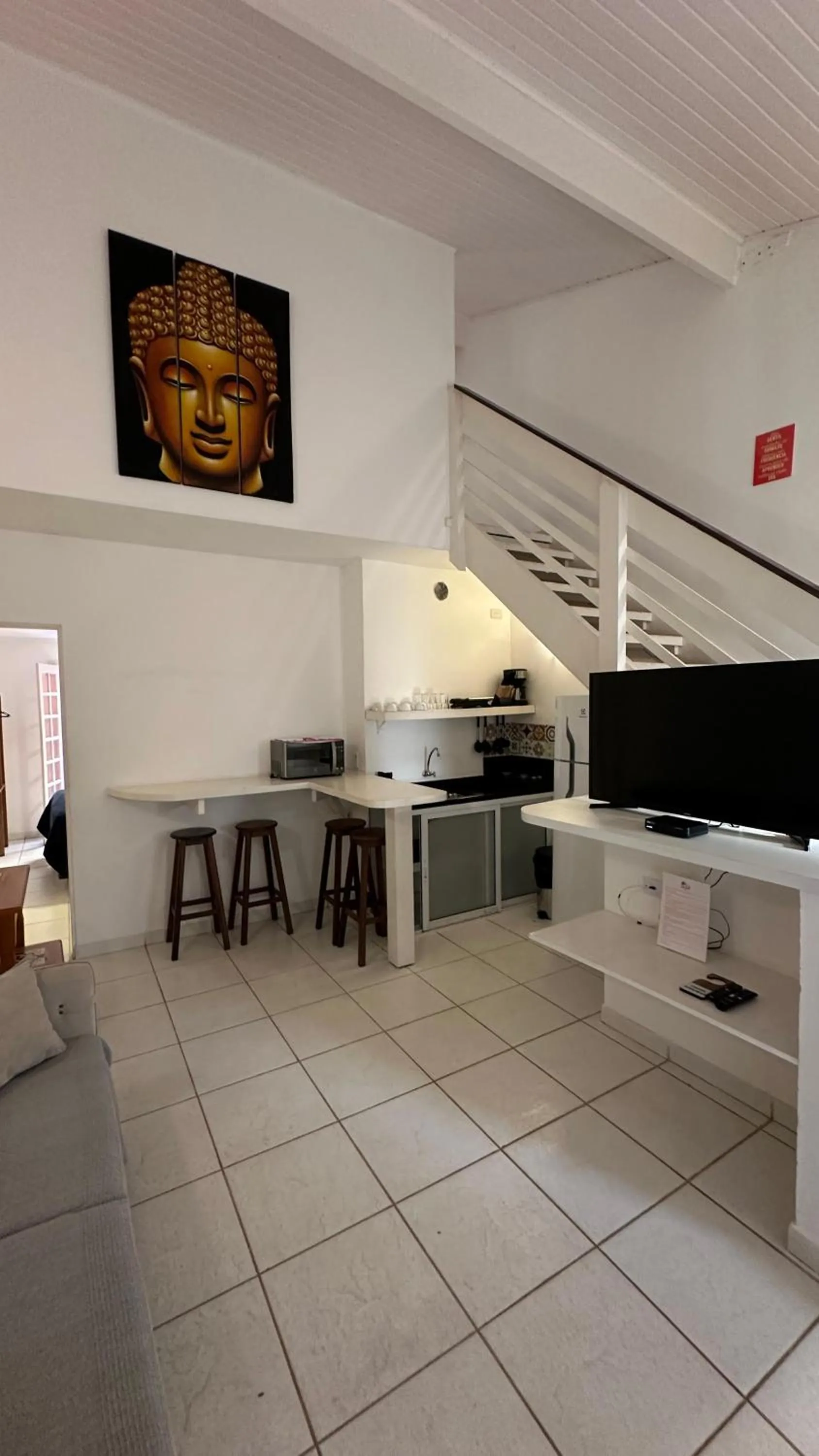 Seating area in Pousada Pantai Maresias