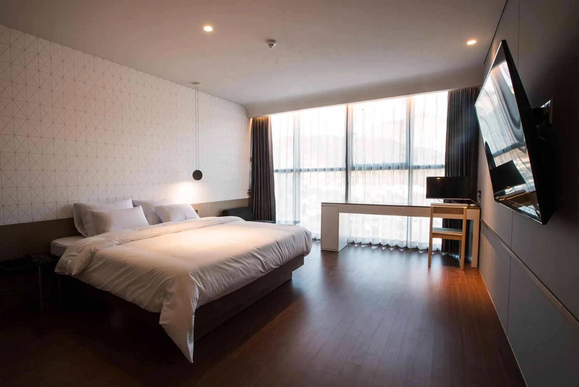 Bed in Hound Hotel Changwon Jinhae