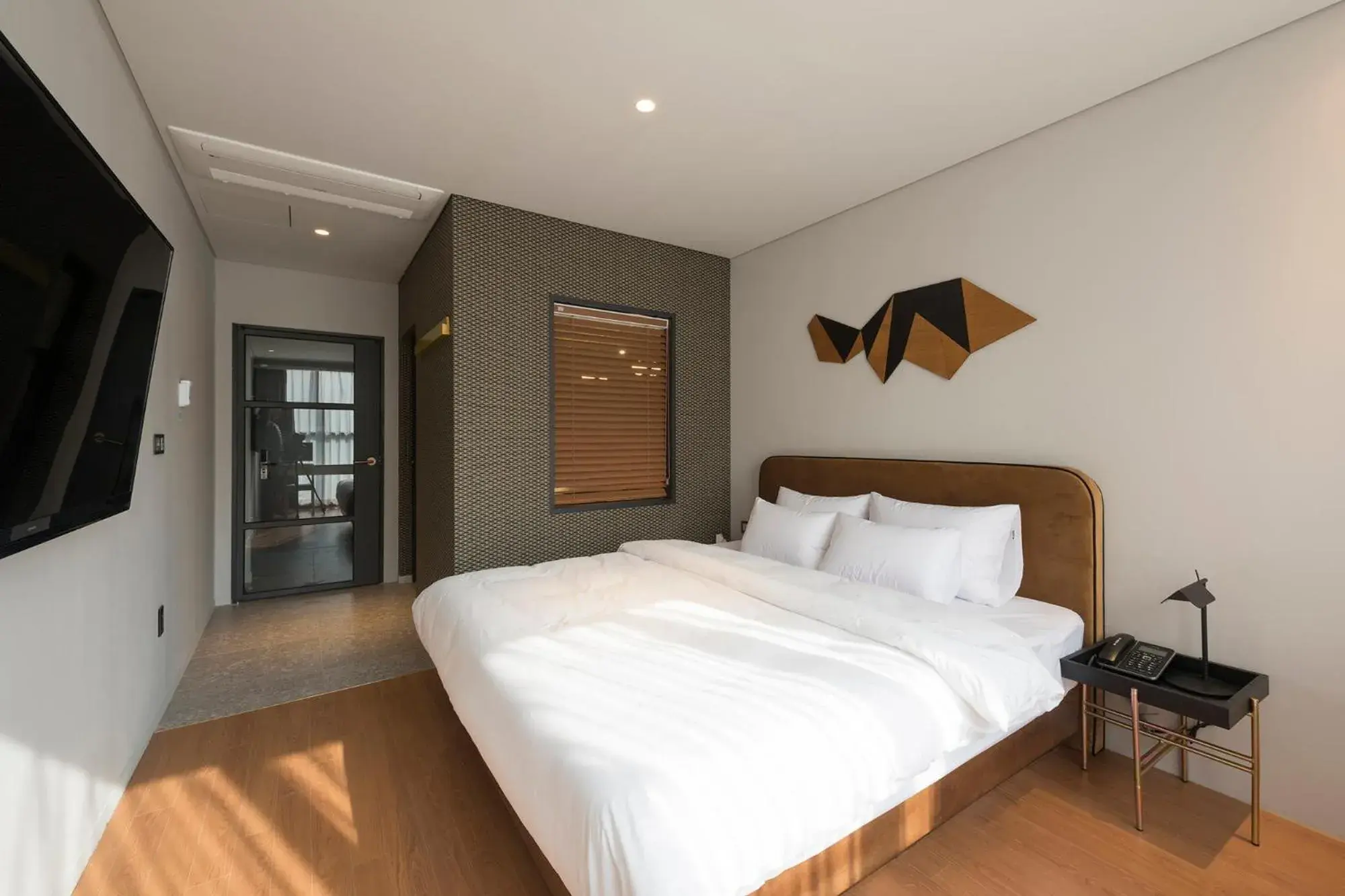 Bed in Hound Hotel Changwon Jinhae Bed in Hound Hotel Changwon Jinhae