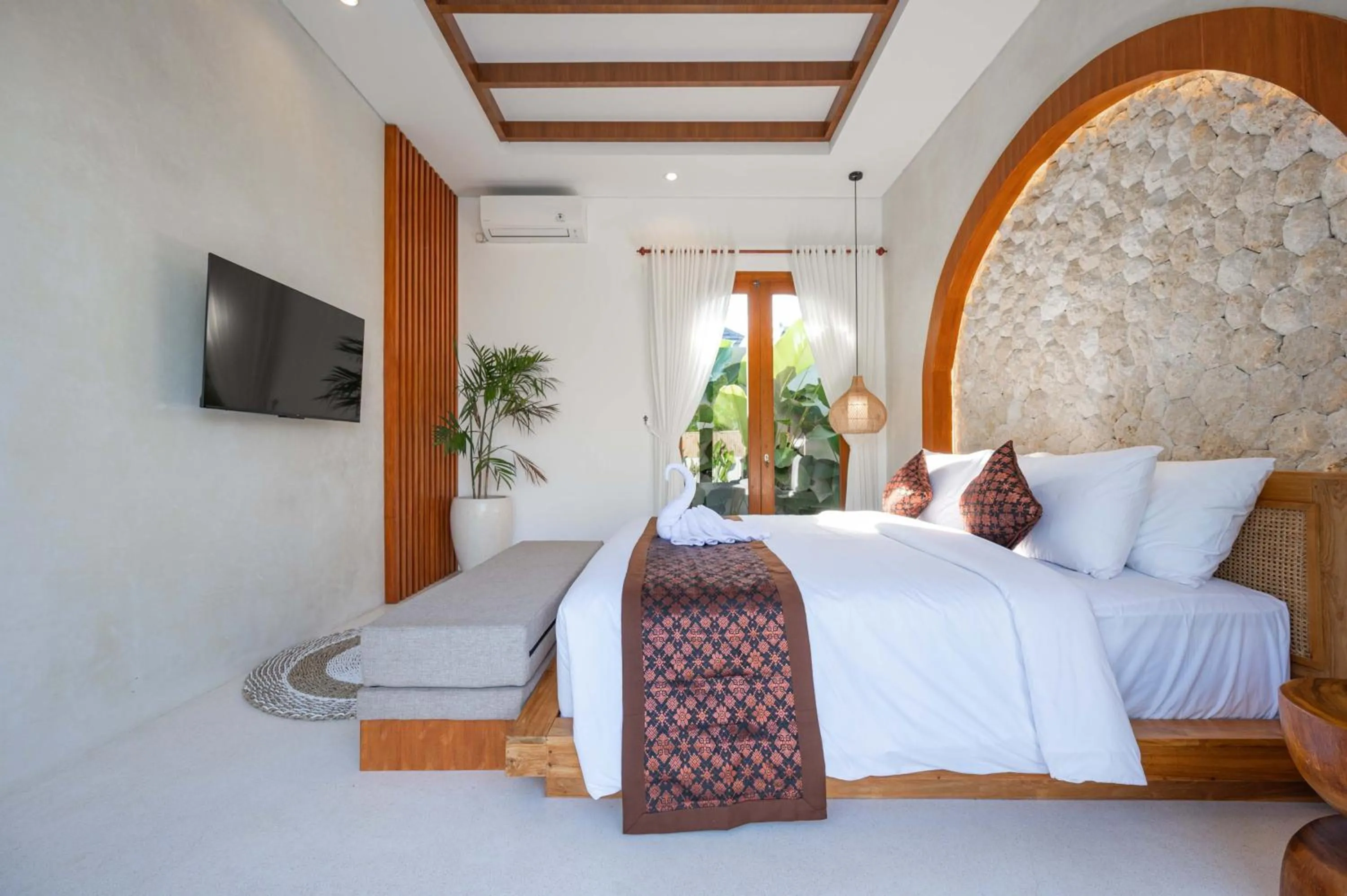 View (from property/room), Bed in The Adya Hidden Villa Ubud