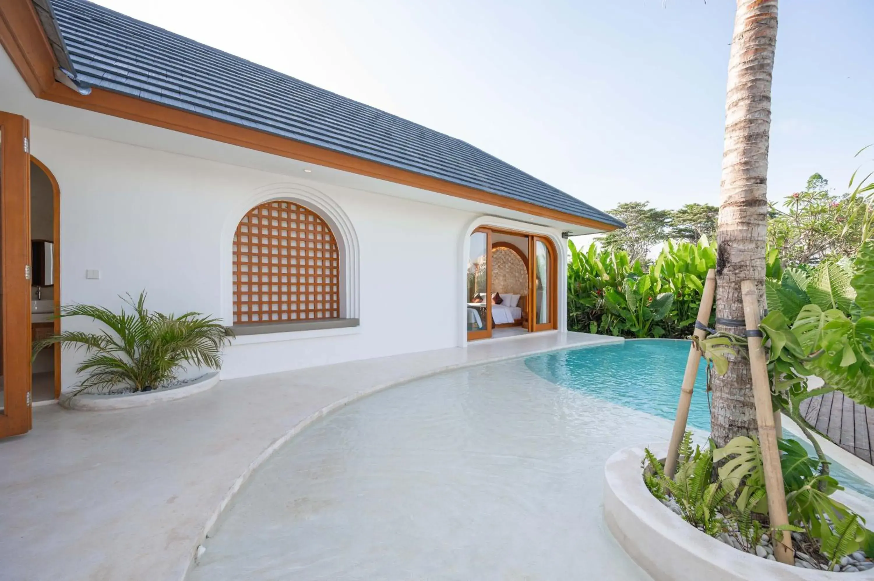 Pool view in The Adya Hidden Villa Ubud Pool view in The Adya Hidden Villa Ubud