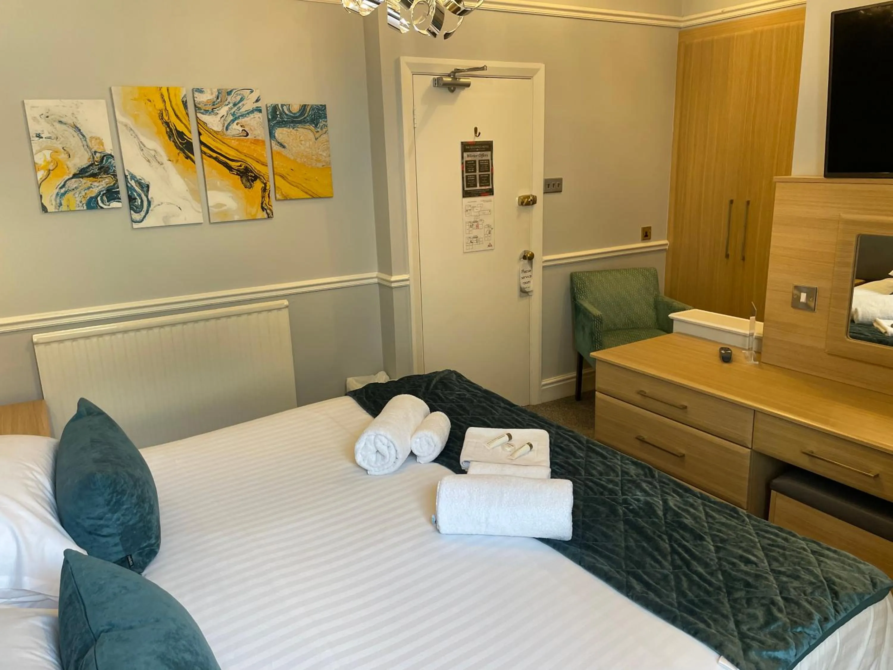 Bed in The Wildings Hotel & Tudno's Restaurant