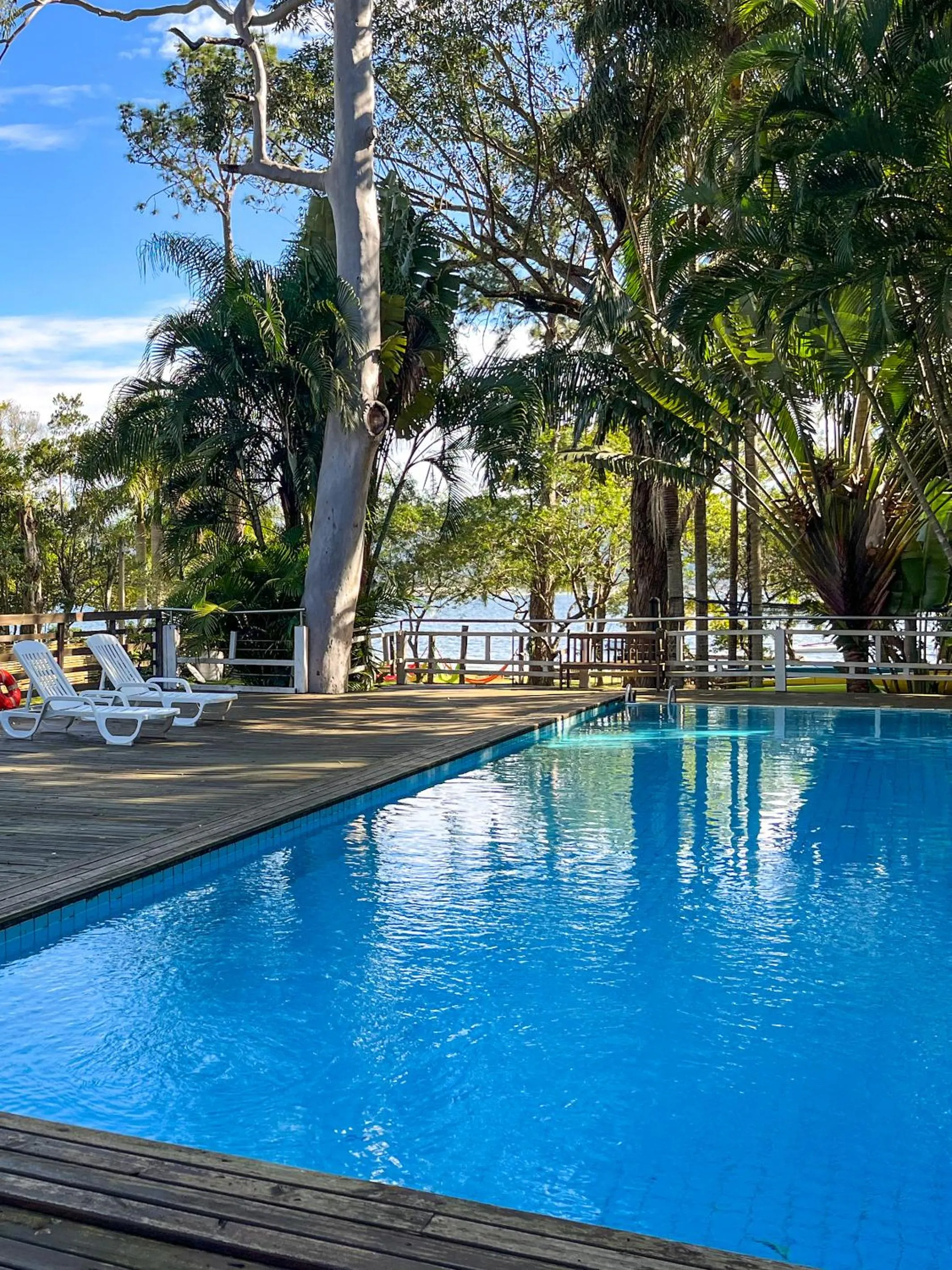 Pool view in Praia Mole Hotel