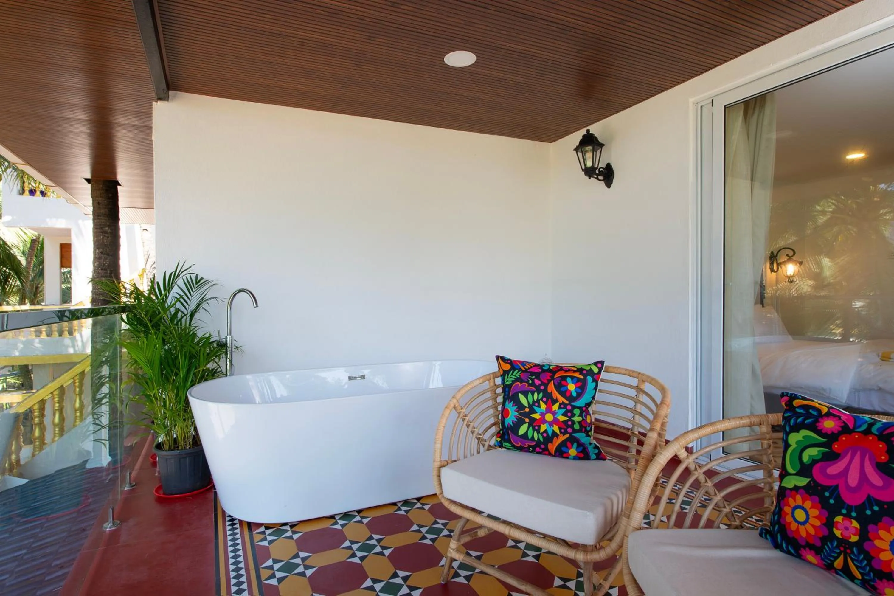 Seating area in The Rose Goa Beach Resort