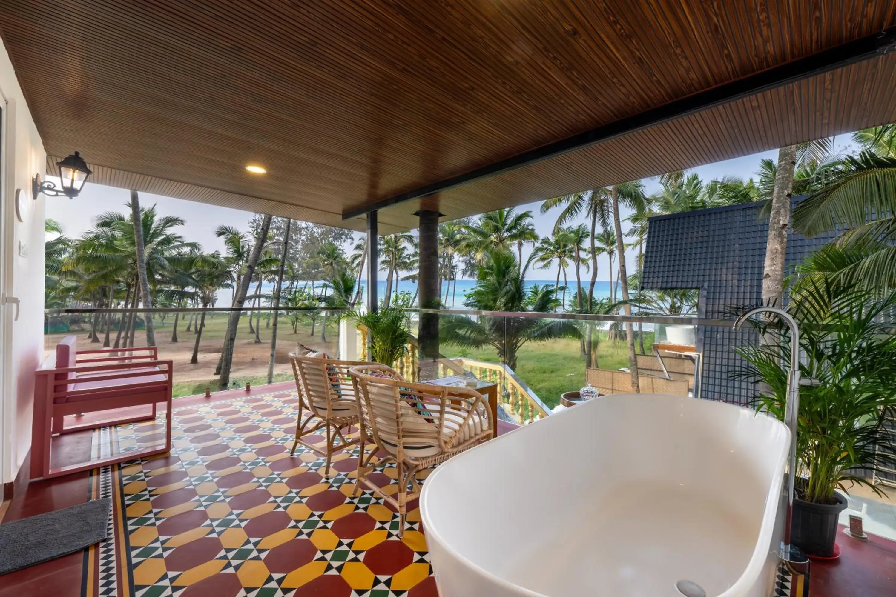 Garden view in The Rose Goa Beach Resort Garden view in The Rose Goa Beach Resort