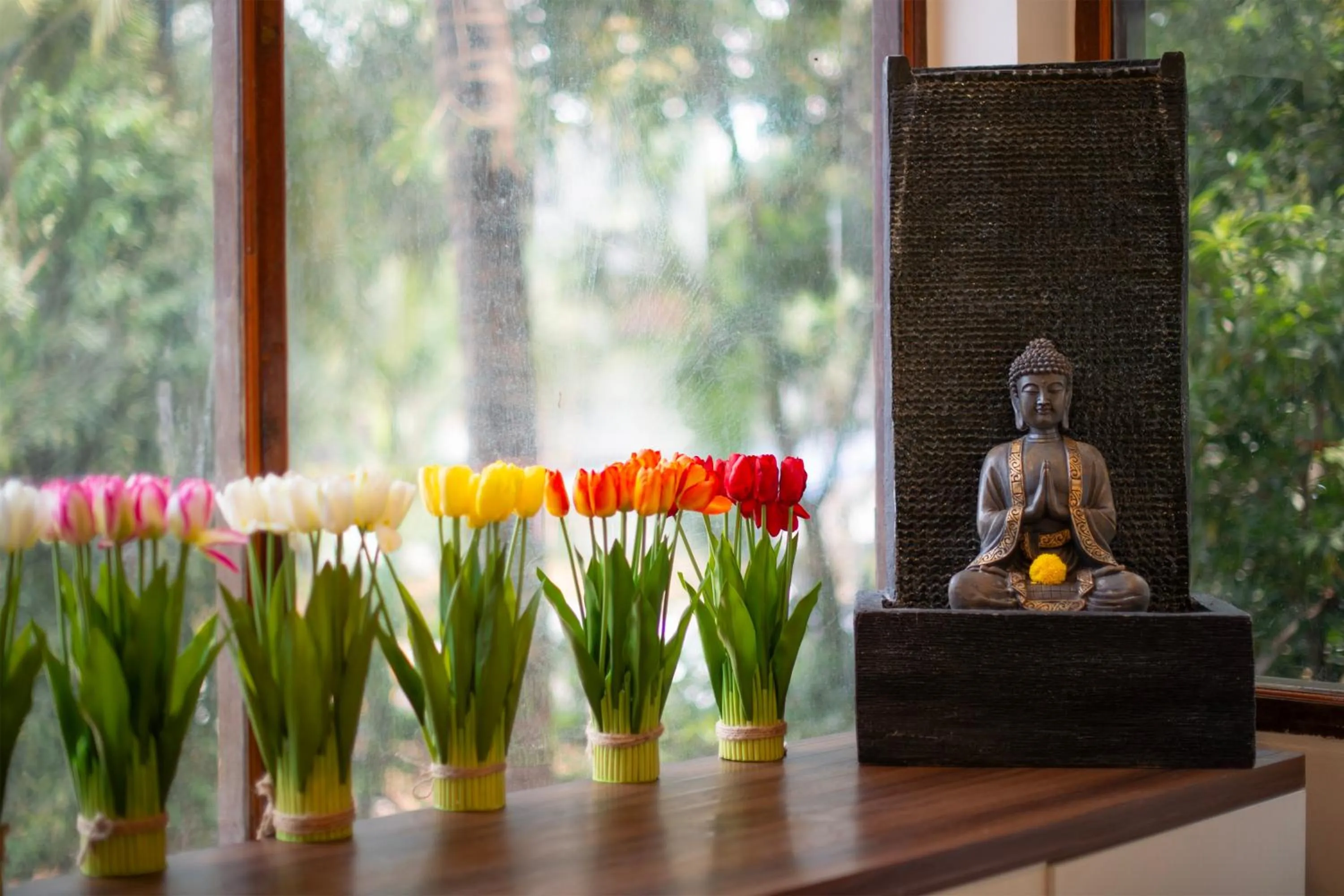 Garden view in The Rose Goa Beach Resort