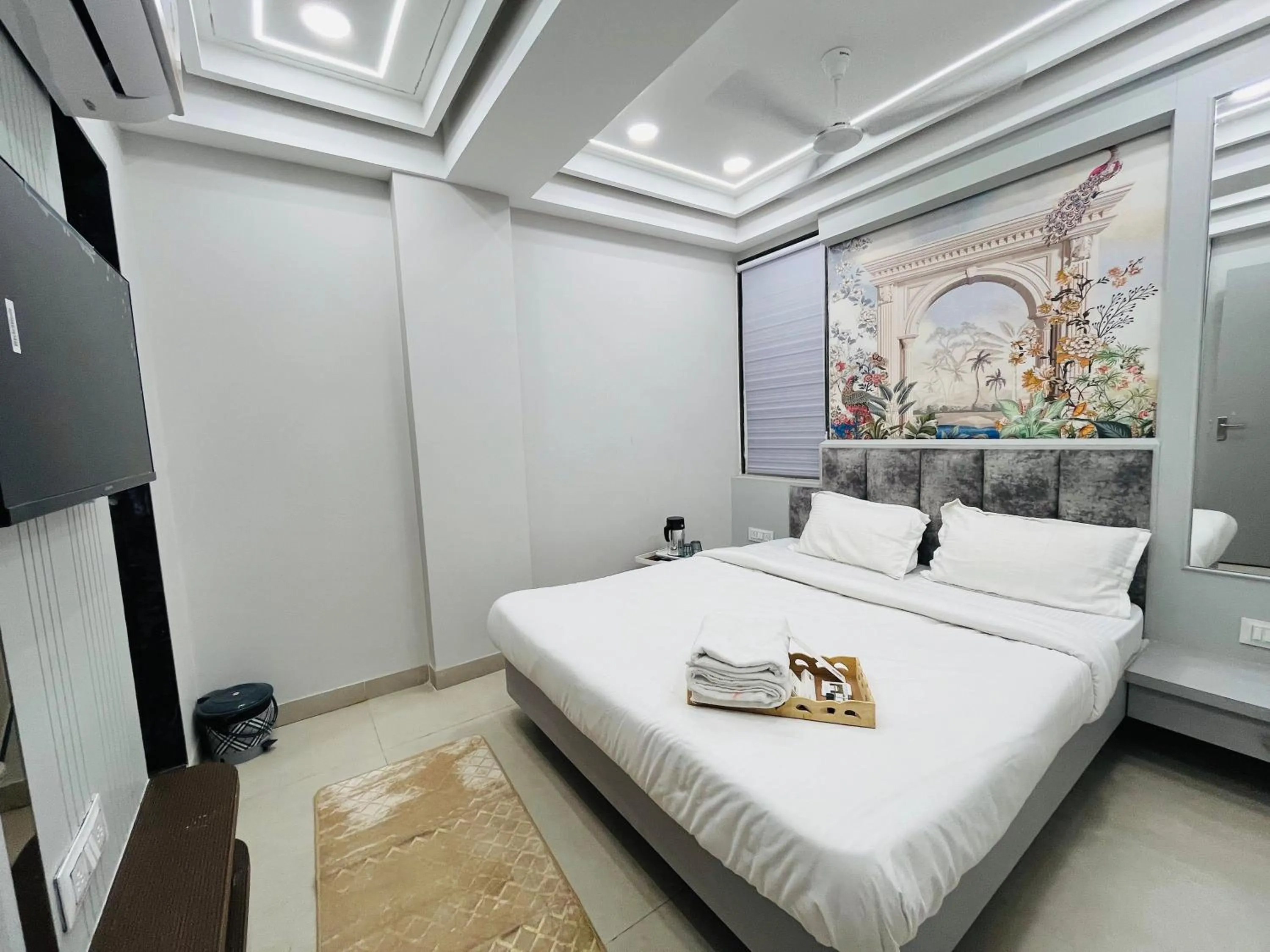 Bed in Hotel Padmawati Palace