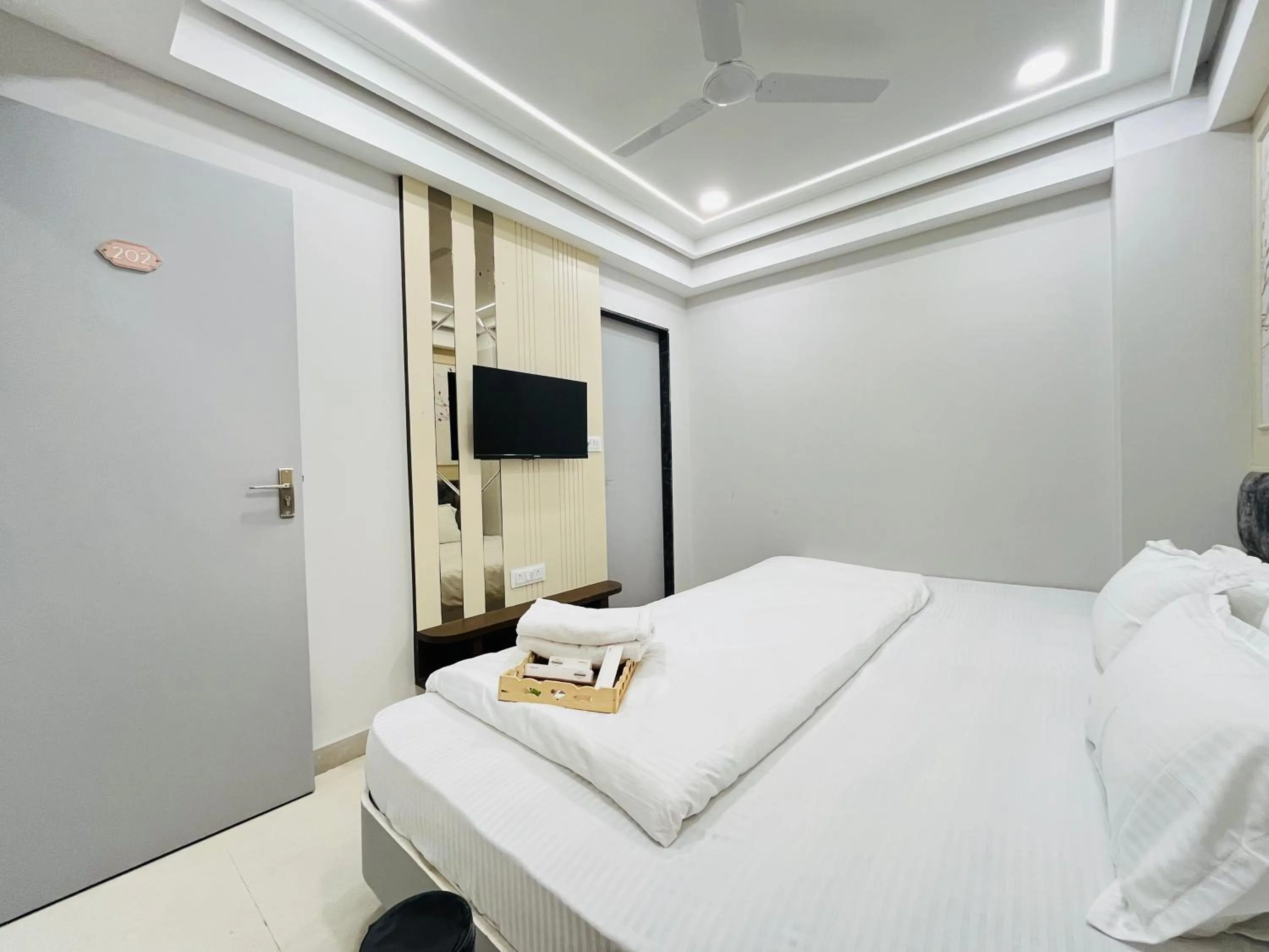 Bed in Hotel Padmawati Palace