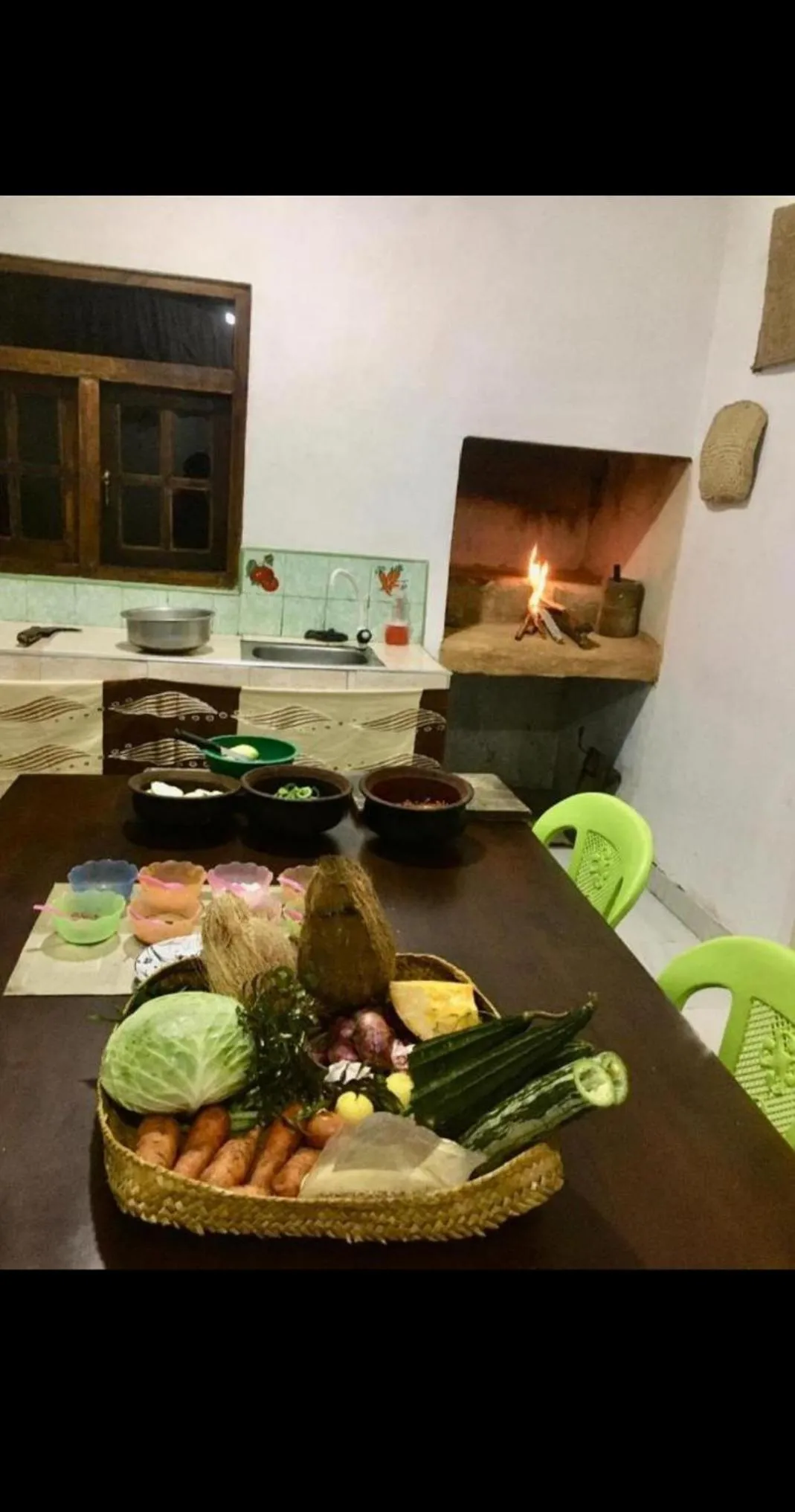 Kitchen or kitchenette in Adisham village home Haputale
