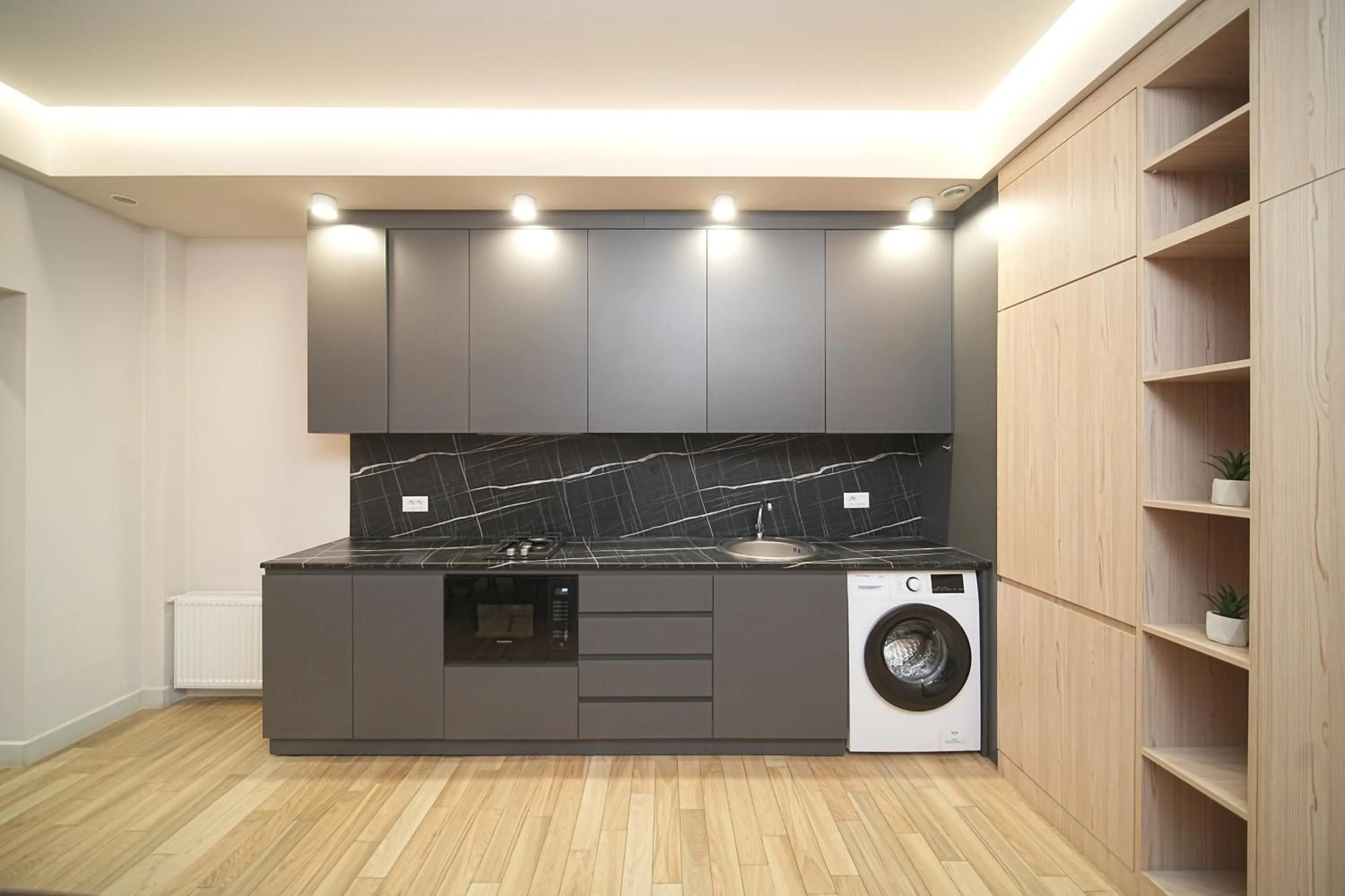 Kitchen or kitchenette in Sweet Home Deluxe Apart-Hotel