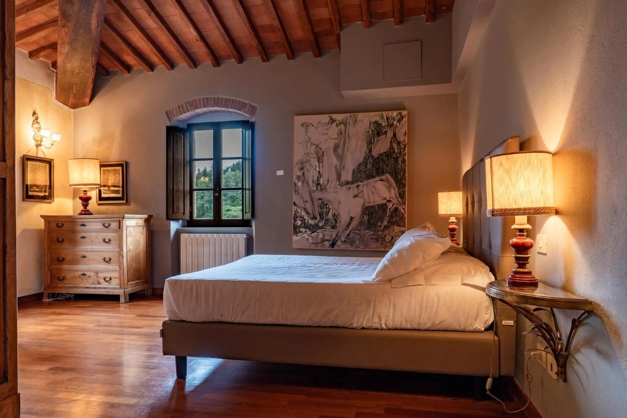 Bed in Le Filigare Wine & Country Relais