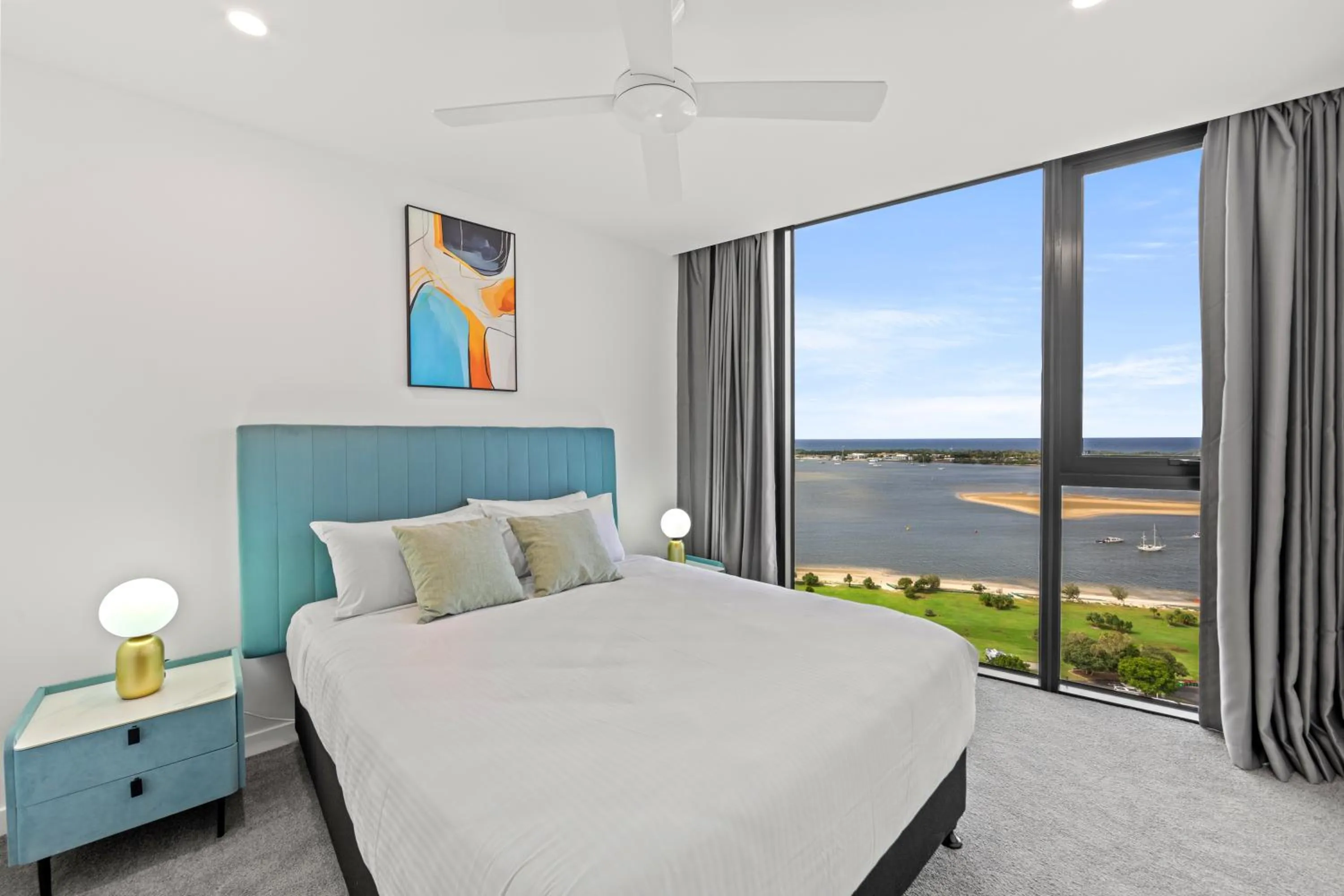 Bedroom, Bed in Marine Quarter Apartments by CLLIX