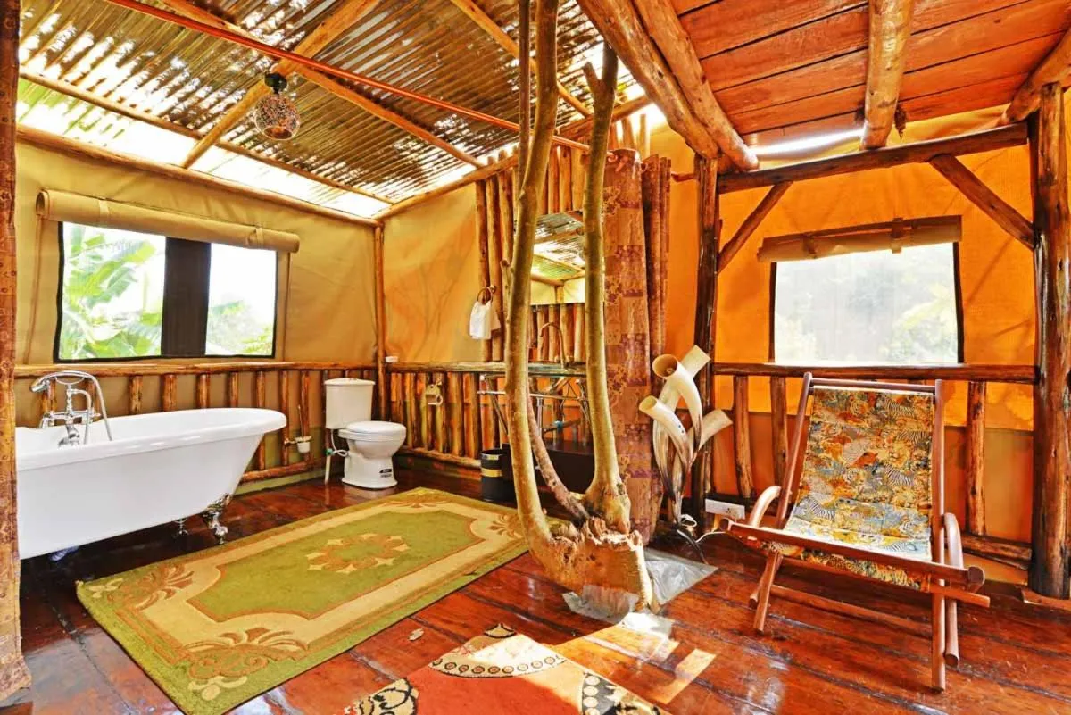 Bed in Malakai Eco Lodge