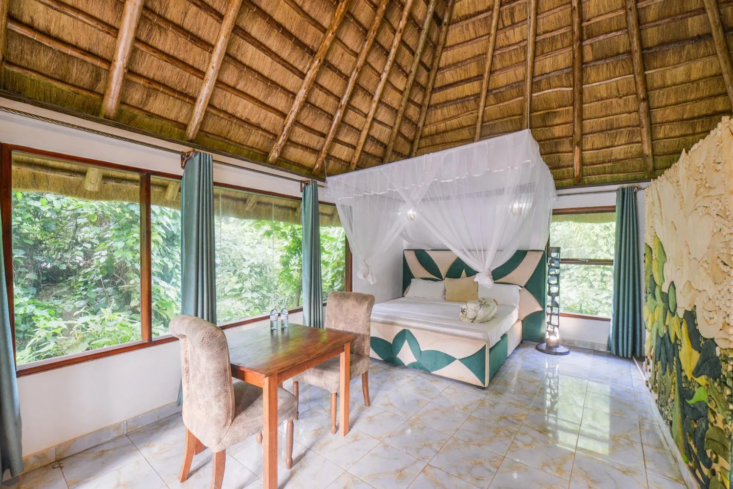 Bed in Malakai Eco Lodge