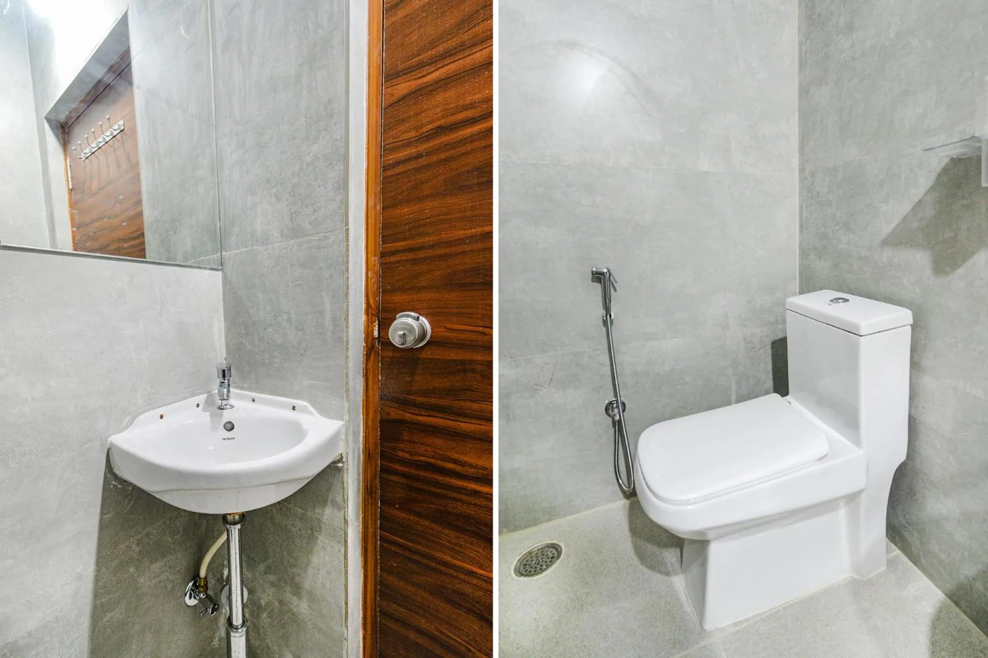 Bathroom in FabHotel SSR Ikon Suites - Nr Hyderabad Central University, Kondapur