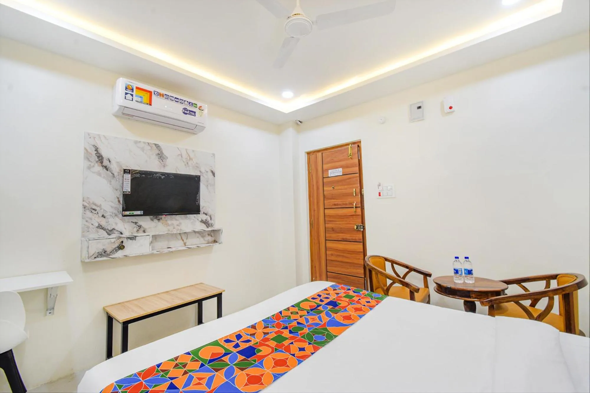 Bed in FabHotel SSR Ikon Suites - Nr Hyderabad Central University, Kondapur