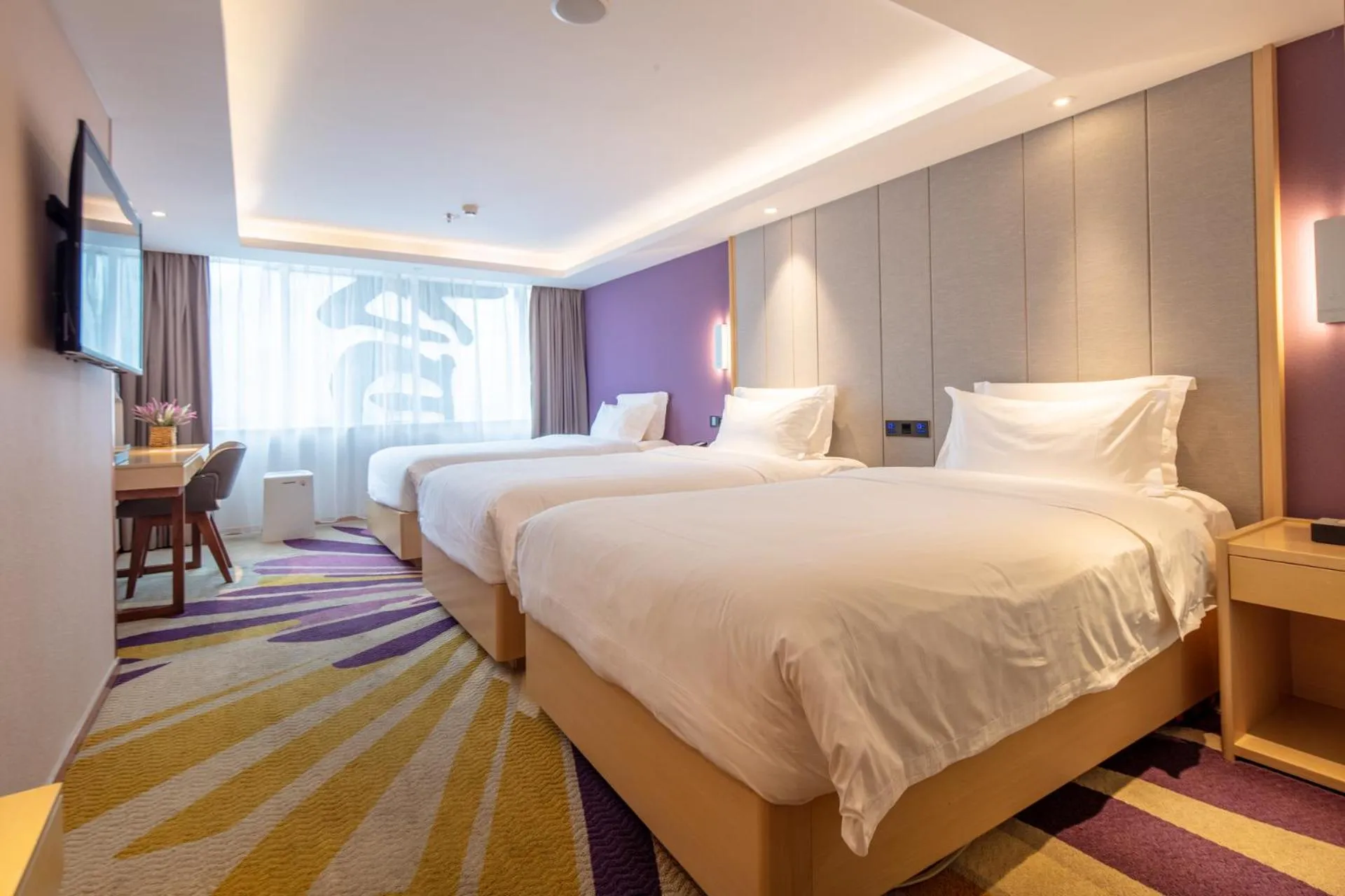 Bed in Lavande Hotel Beijing Tiananmen Square Wangfujing Street Branch